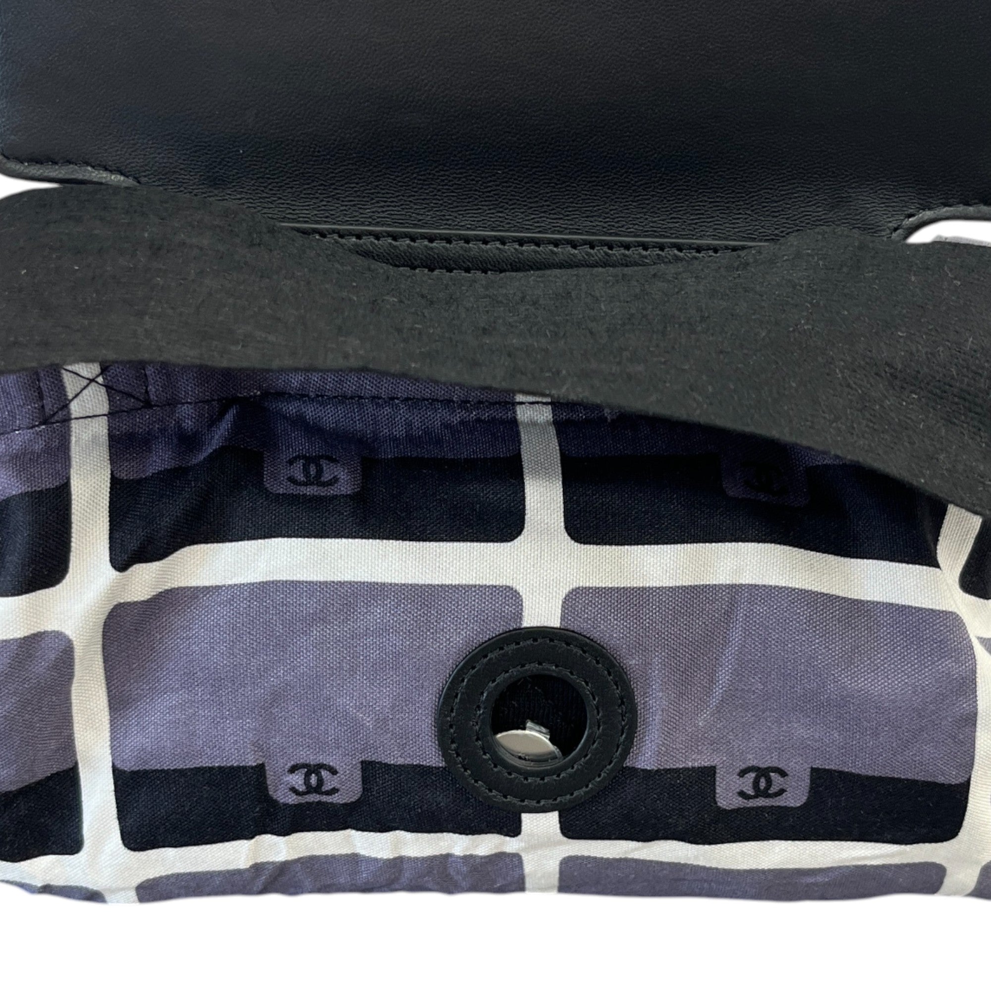 Women's 2 In 1 Foldable Flap Bag Black