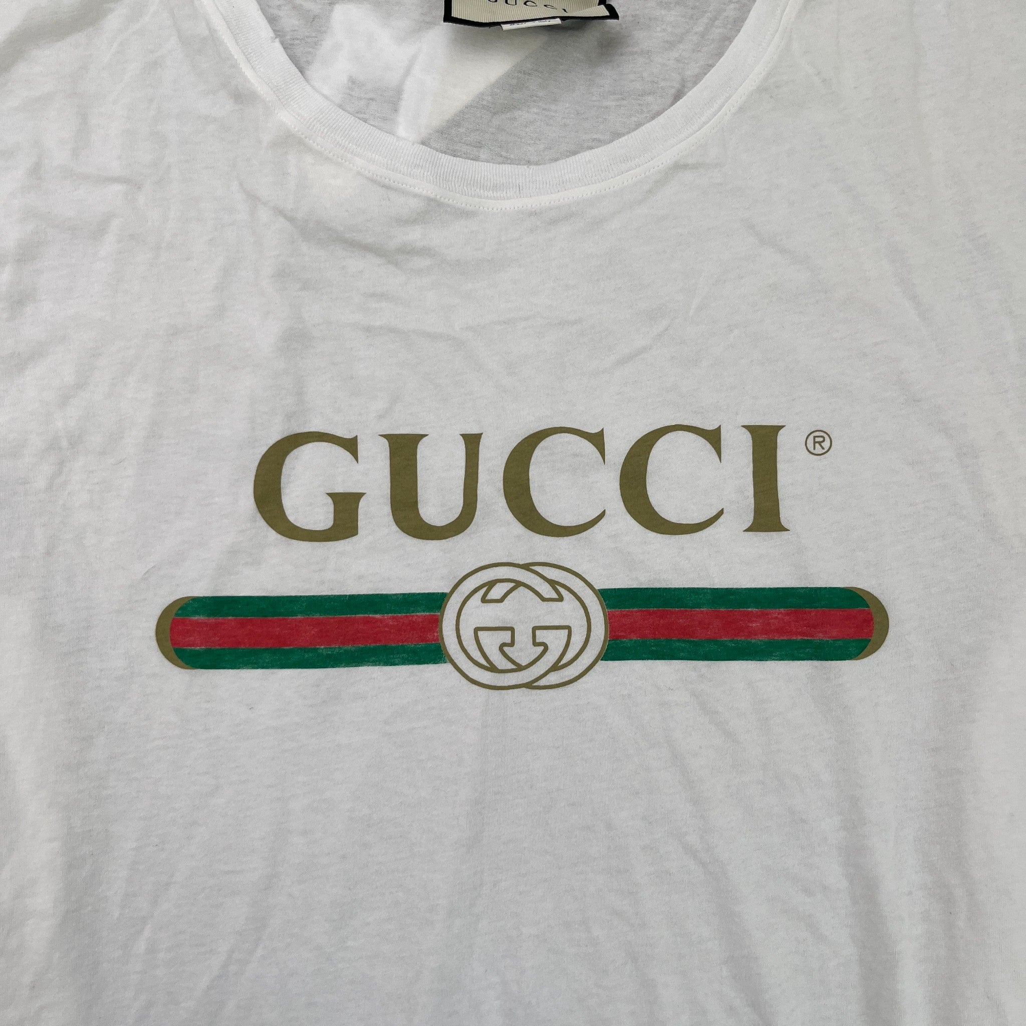 Men's Web Logo T-Shirt White Size XL