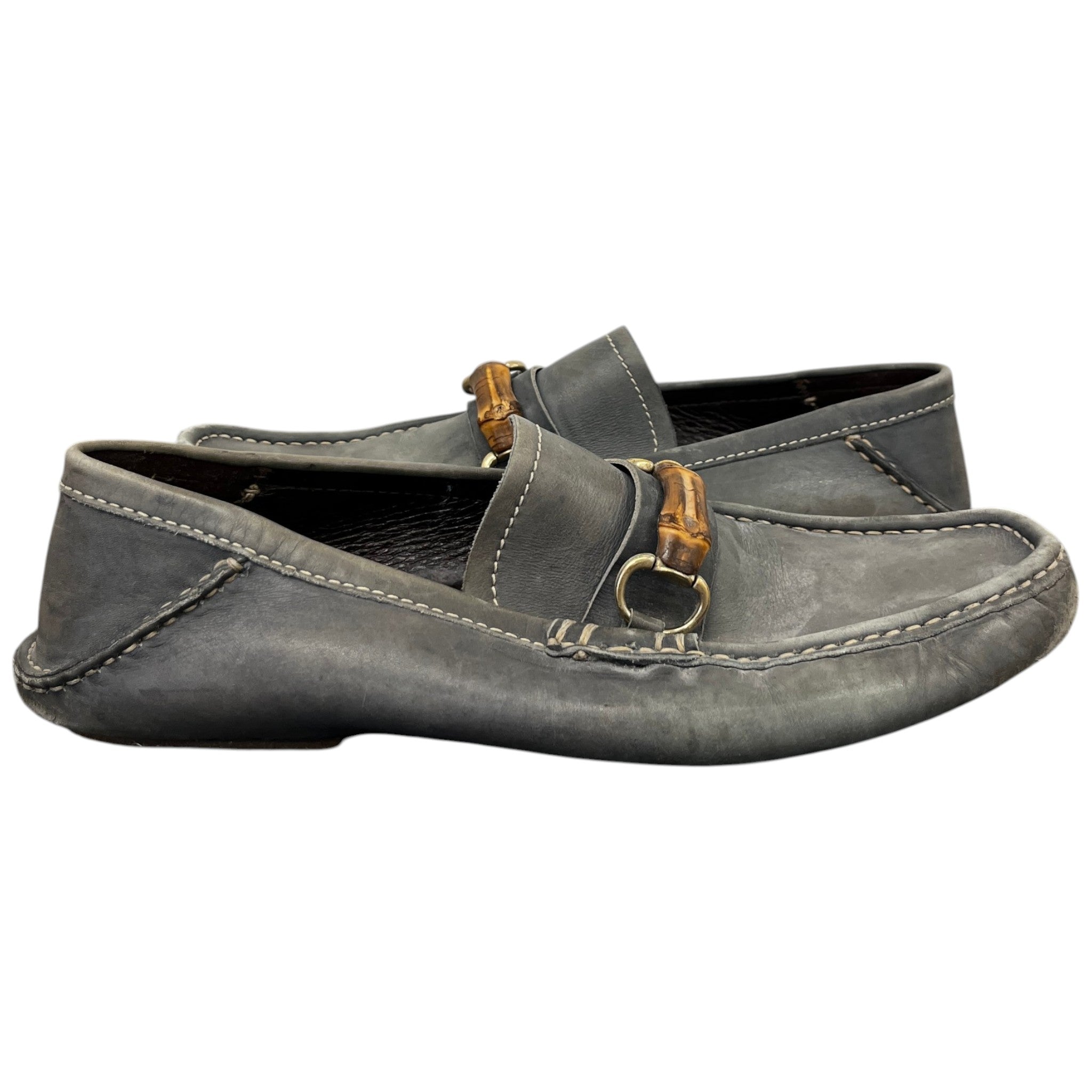 Men's Bamboo Horsebit Loafers Grey Size EU 42.5 / UK 8.5
