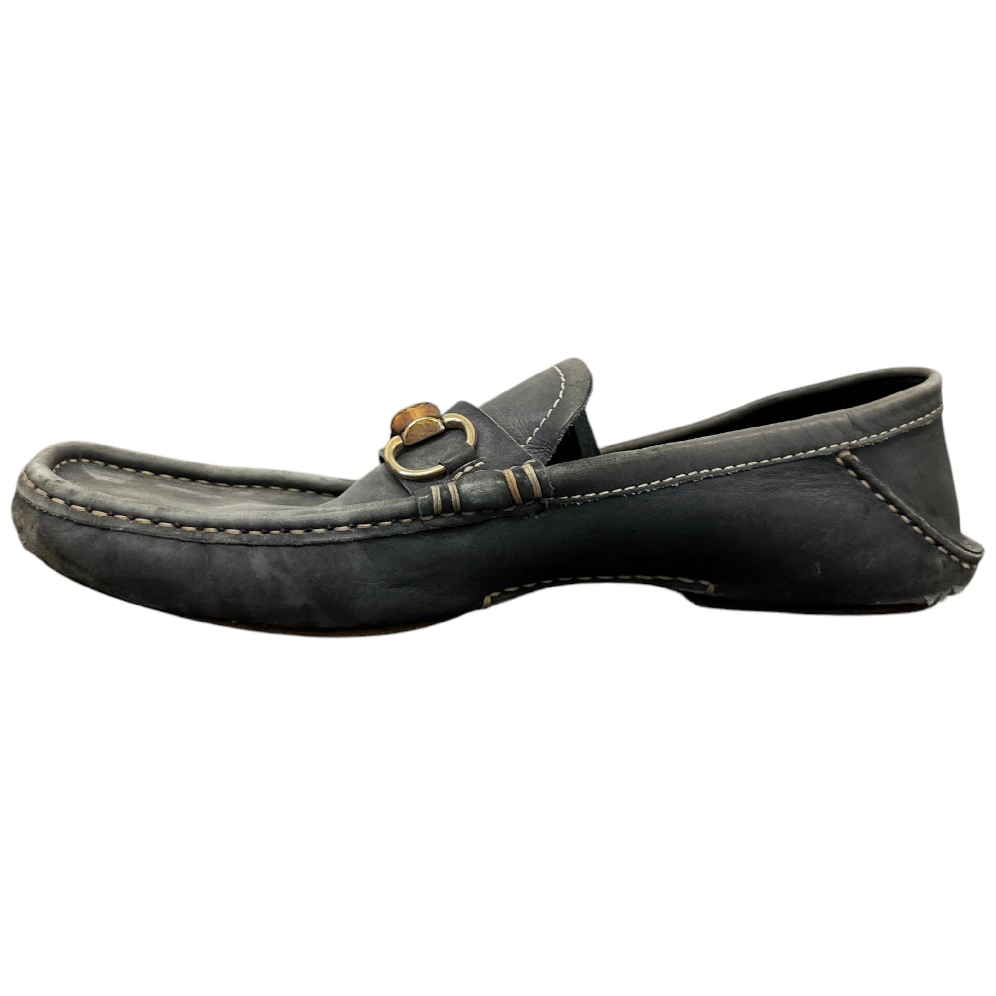 Men's Bamboo Horsebit Loafers Grey Size EU 42.5 / UK 8.5