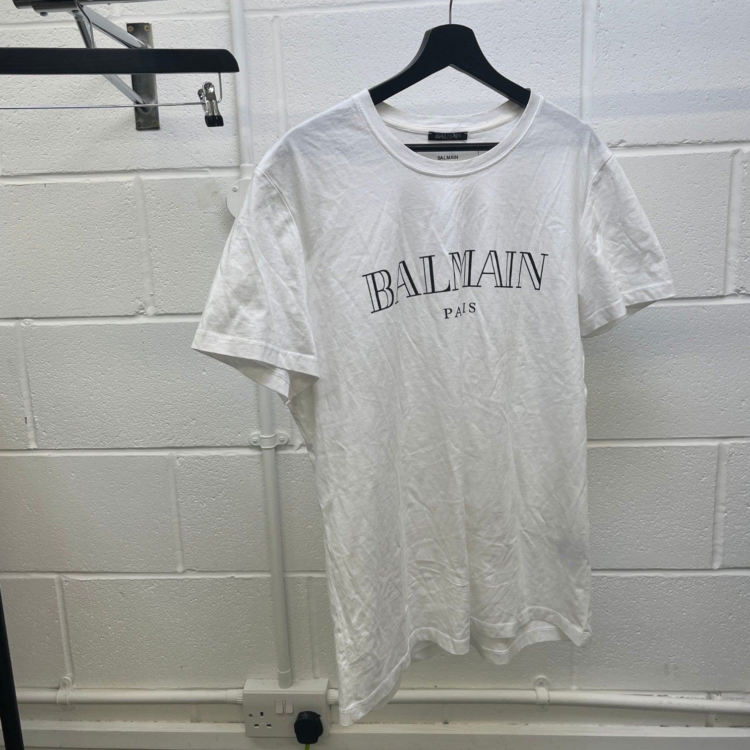 Men's Logo Print T-Shirt White Size XL