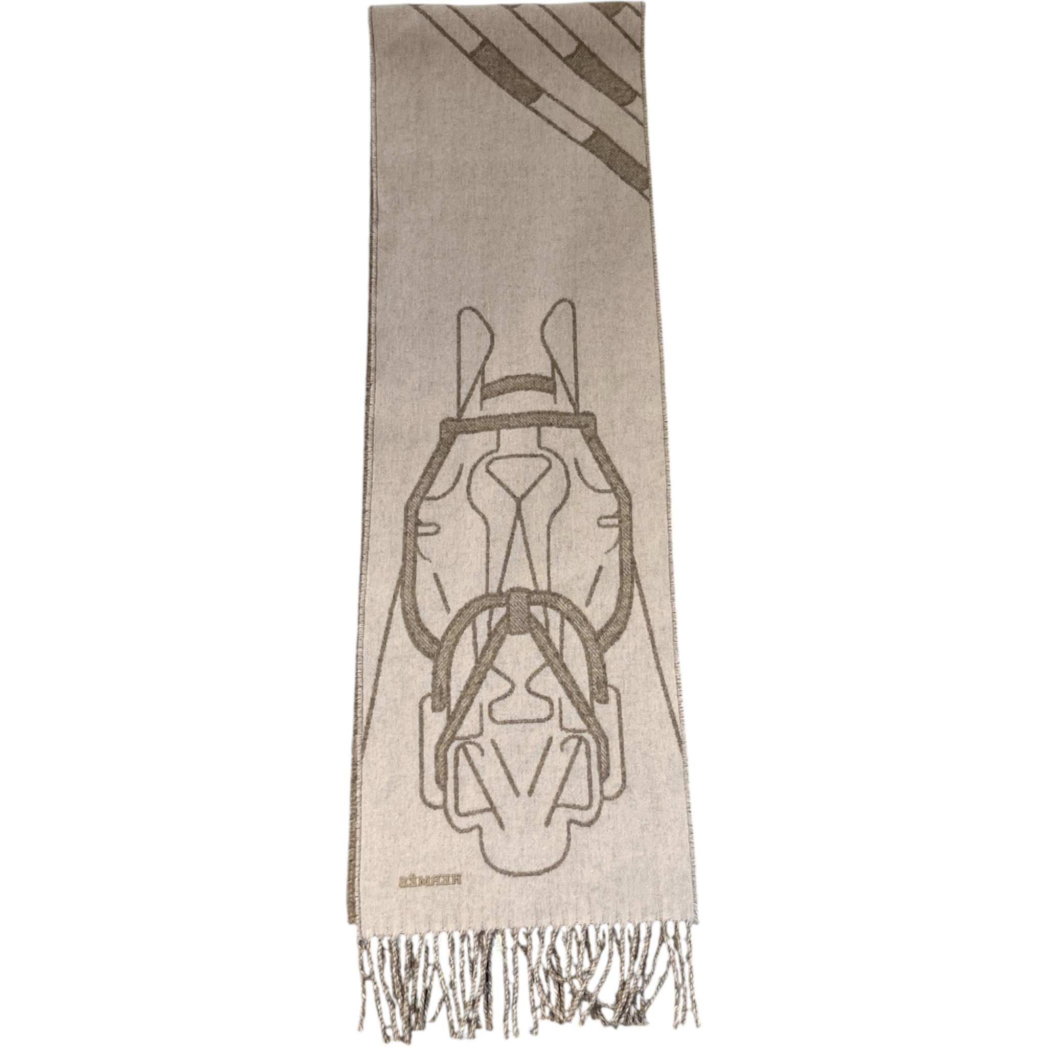 Men's Tete-A-Tete Equestre Scarf Beige