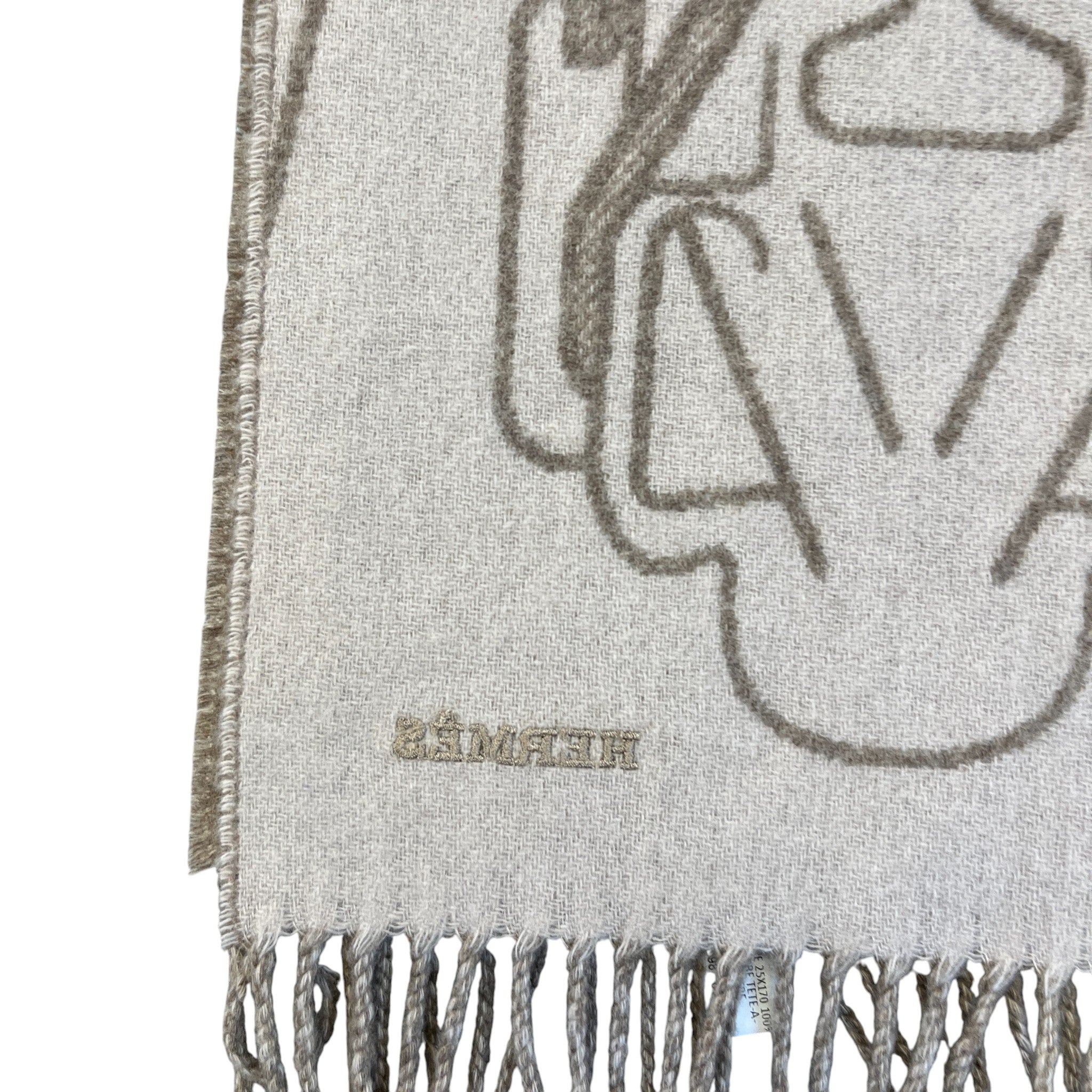 Men's Tete-A-Tete Equestre Scarf Beige