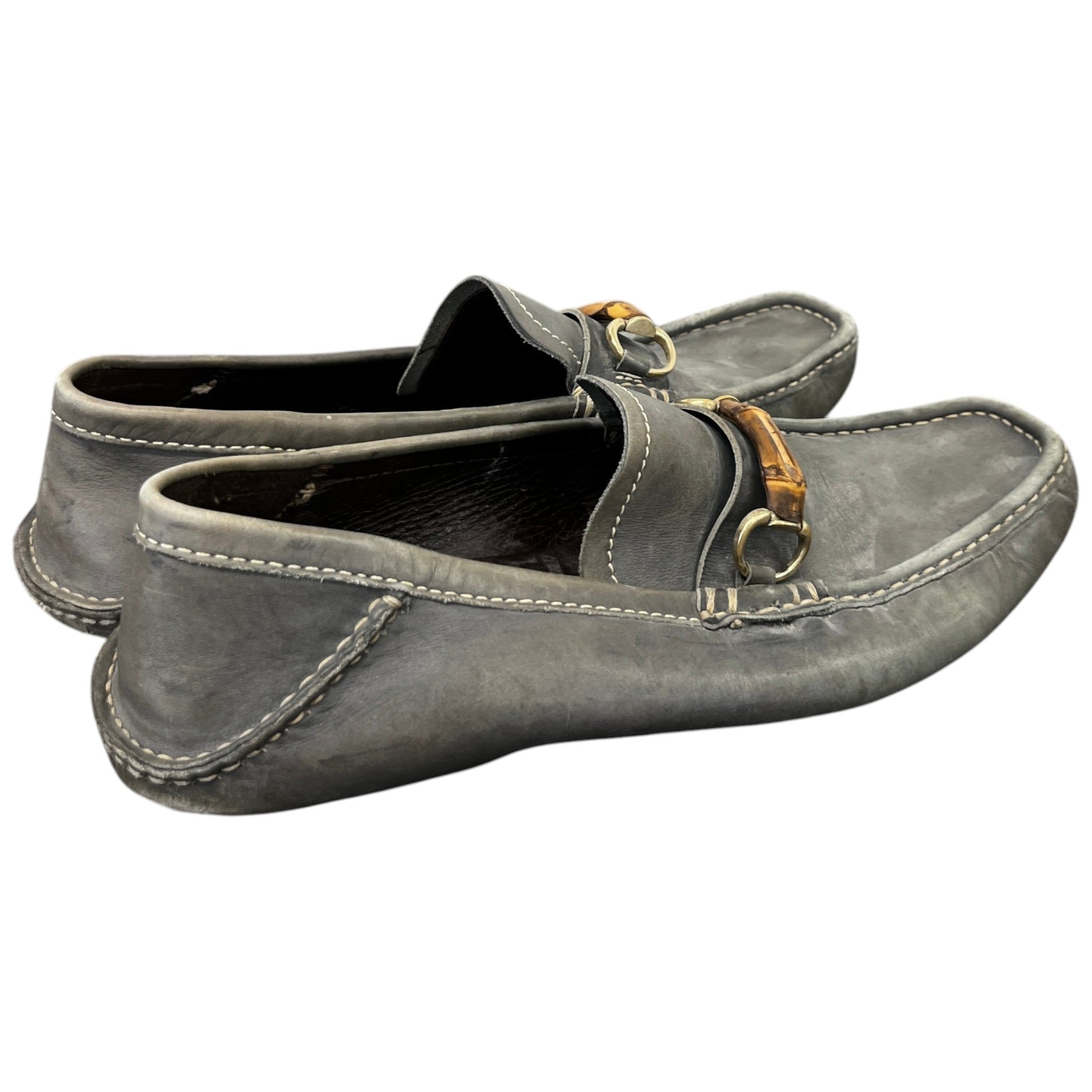 Men's Bamboo Horsebit Loafers Grey Size EU 42.5 / UK 8.5