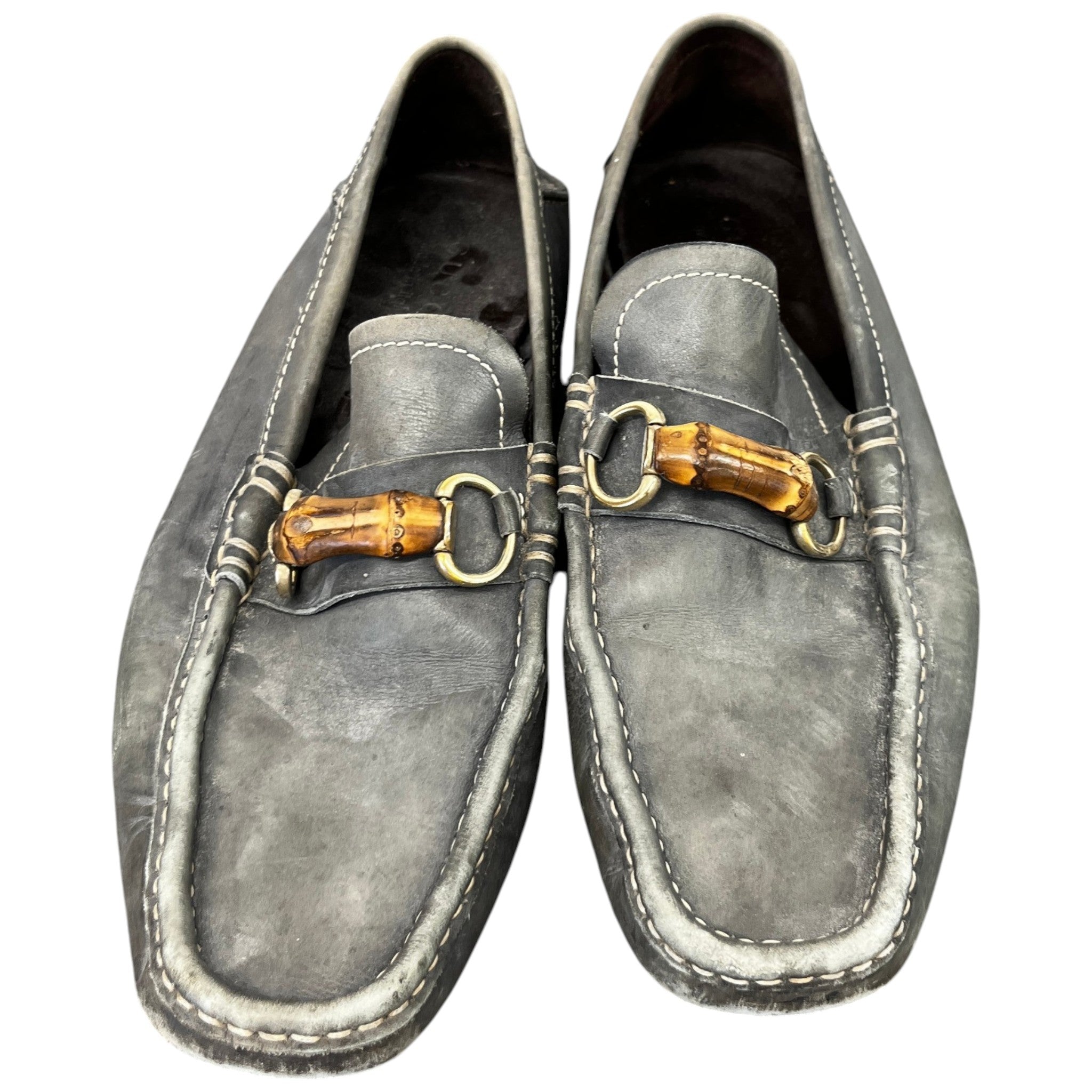 Men's Bamboo Horsebit Loafers Grey Size EU 42.5 / UK 8.5