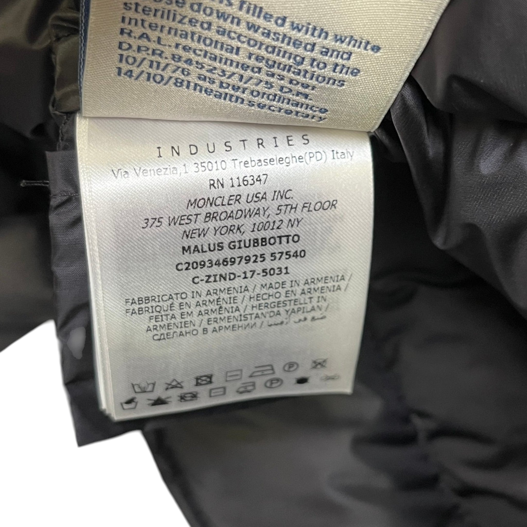 Women's Malus Down Jacket Black Size 2 / UK 12