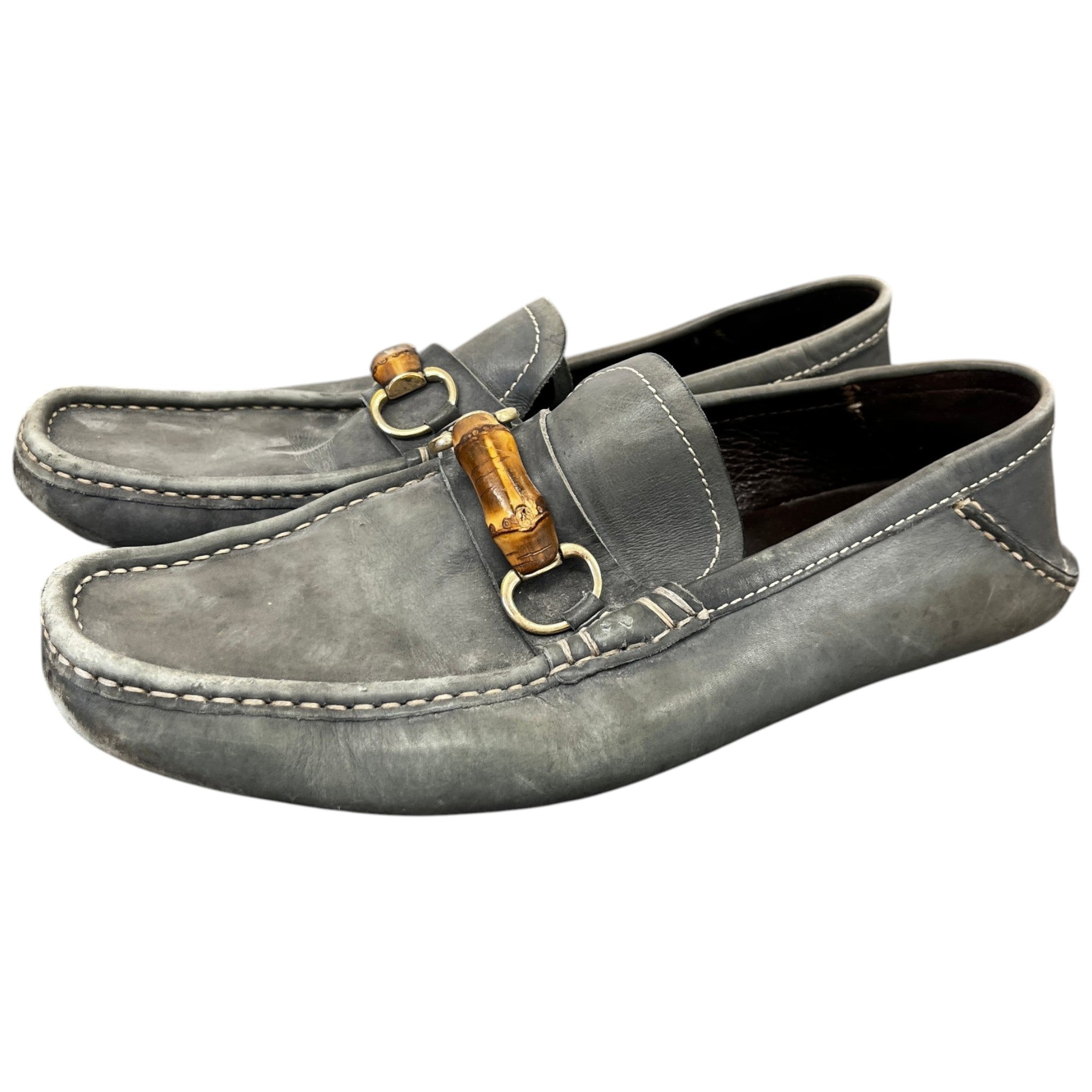 Men's Bamboo Horsebit Loafers Grey Size EU 42.5 / UK 8.5