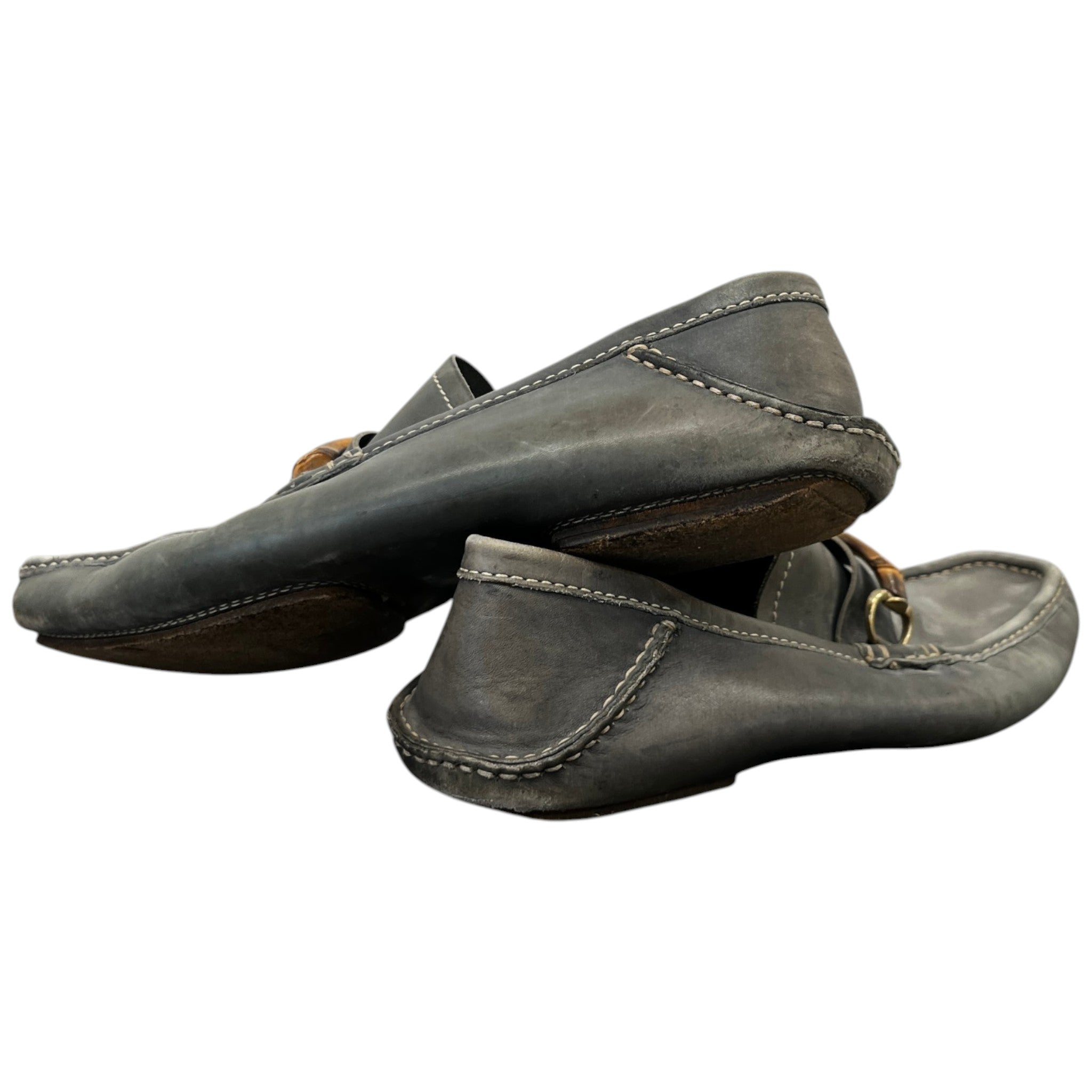 Men's Bamboo Horsebit Loafers Grey Size EU 42.5 / UK 8.5