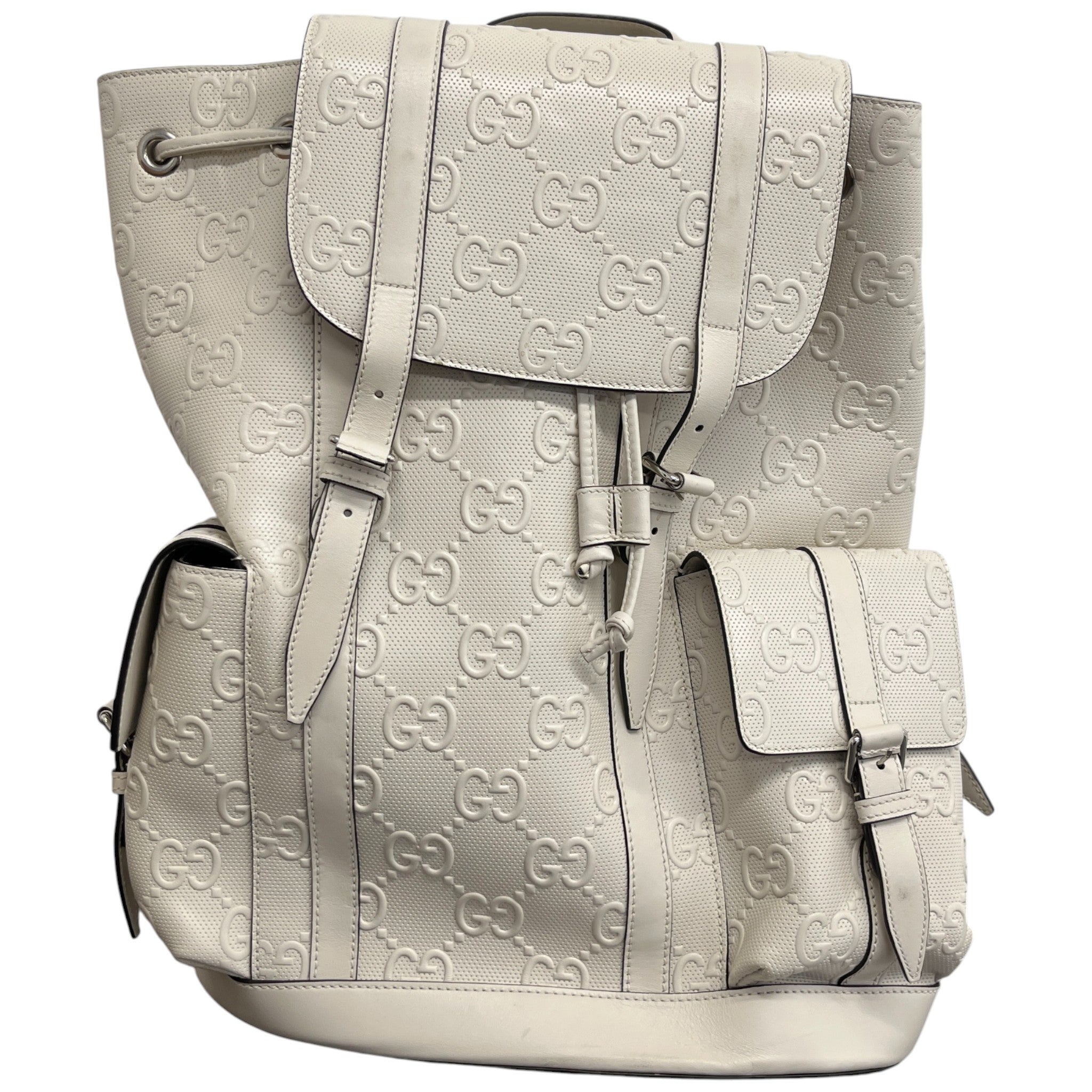 Jumbo Gg Embossed Backpack Cream