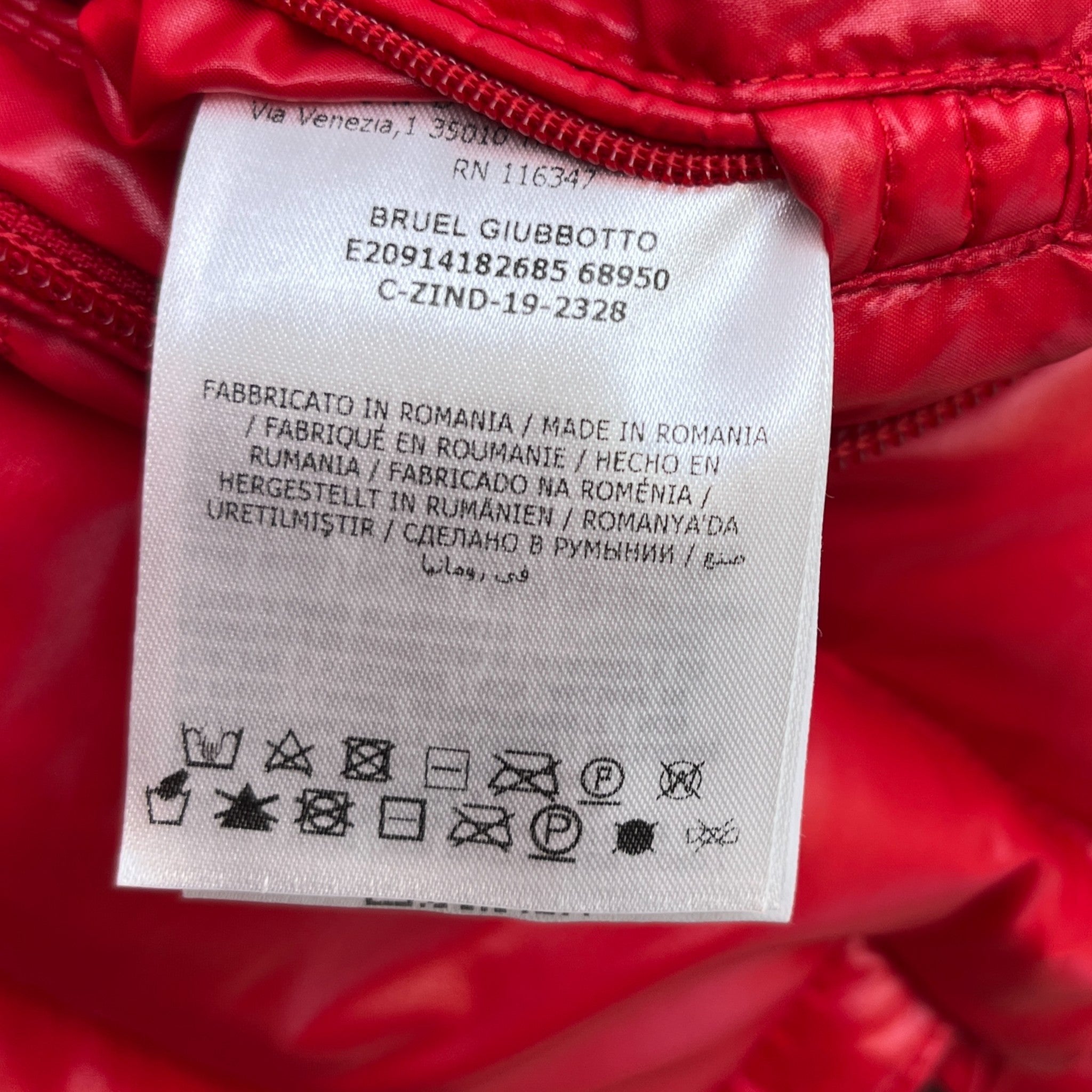 Men's Bruel Down Jacket Red Size 3 / L