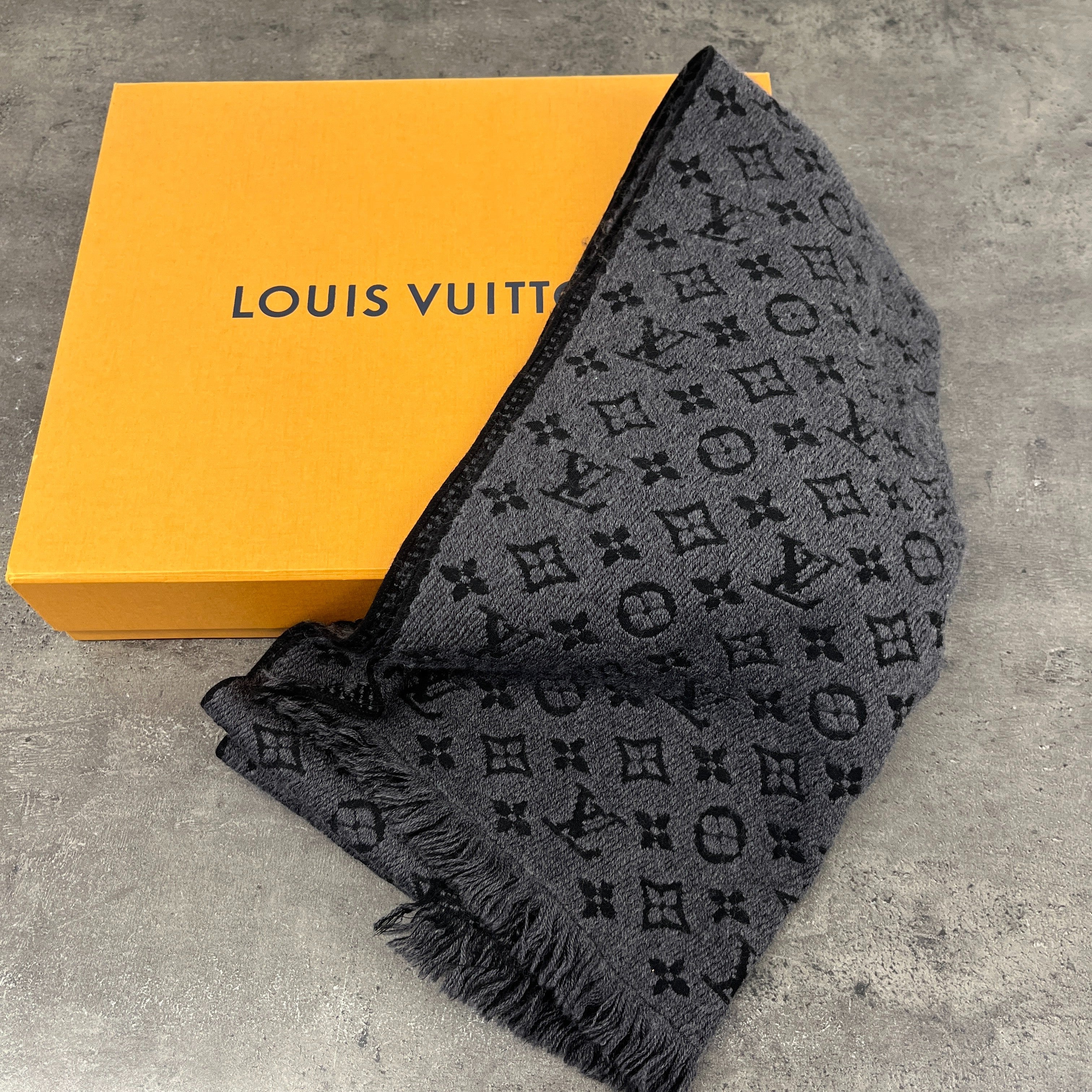 Men's Monogram Classic Scarf Black