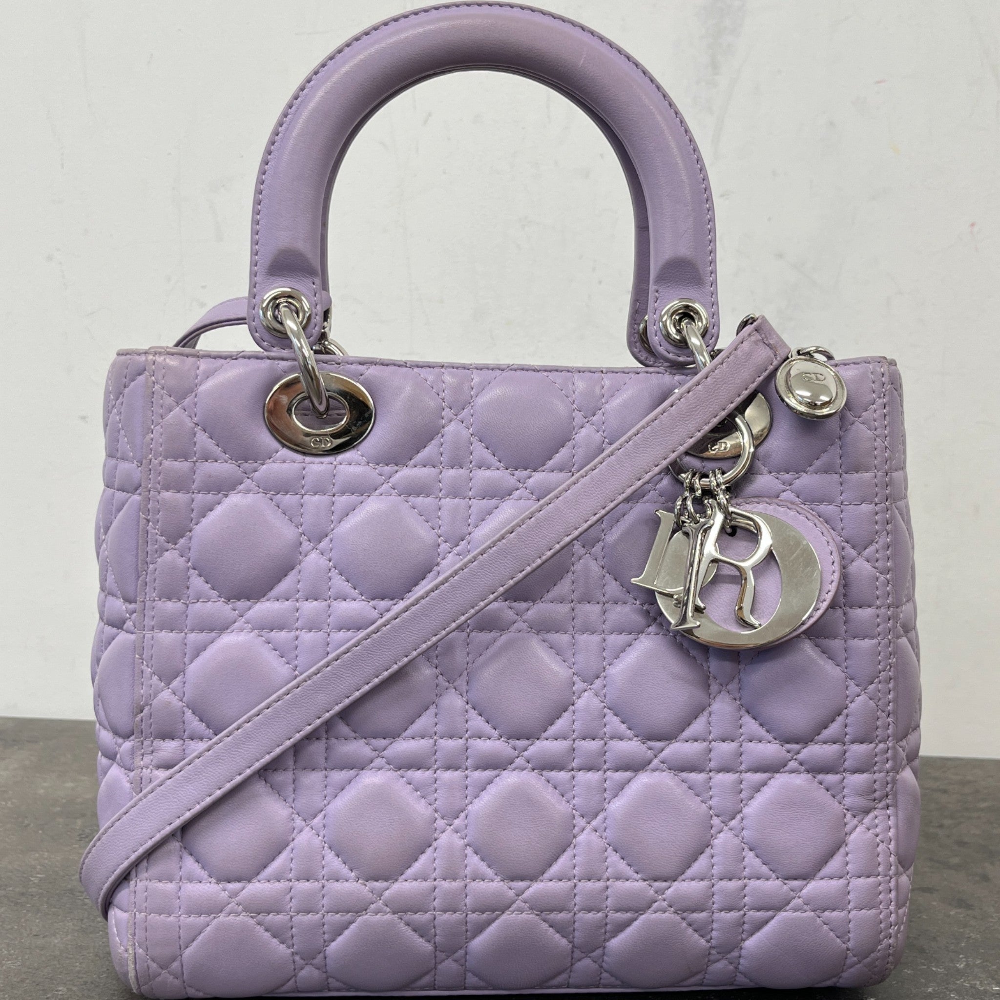 Women's Lady Dior Medium Handbag Purple