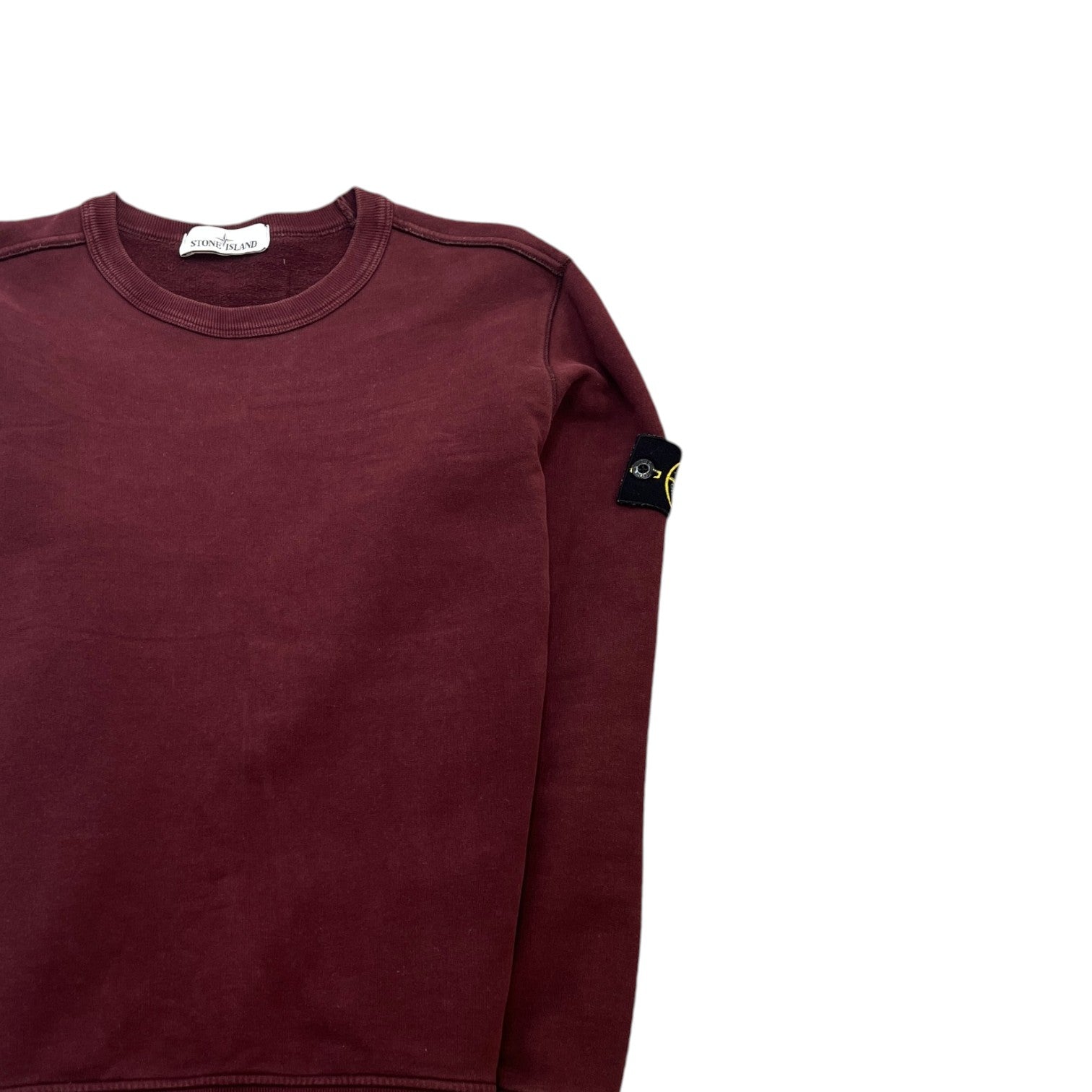 Men's Applique Logo Sweatshirt Burgundy Size S