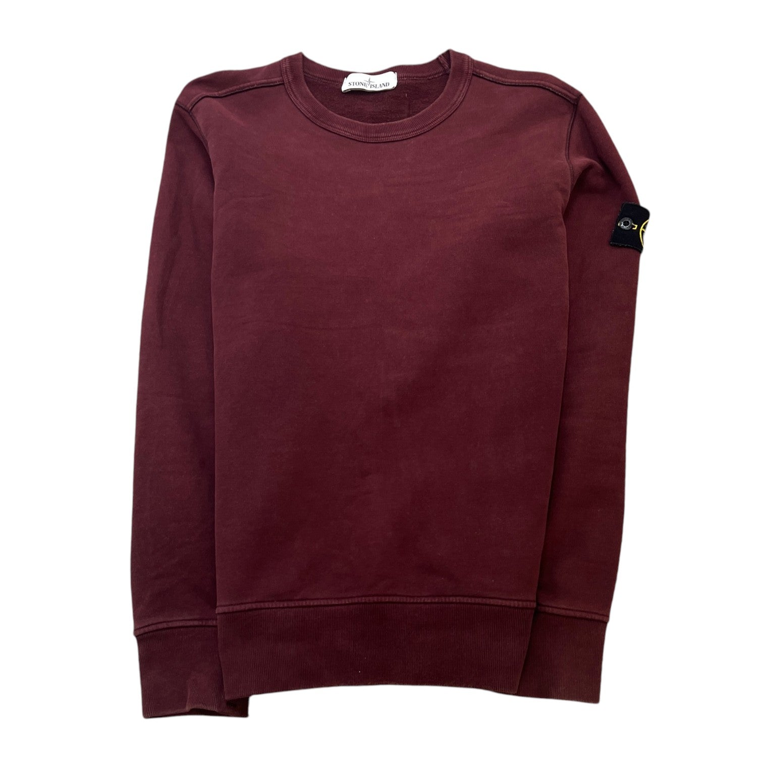Men's Applique Logo Sweatshirt Burgundy Size S