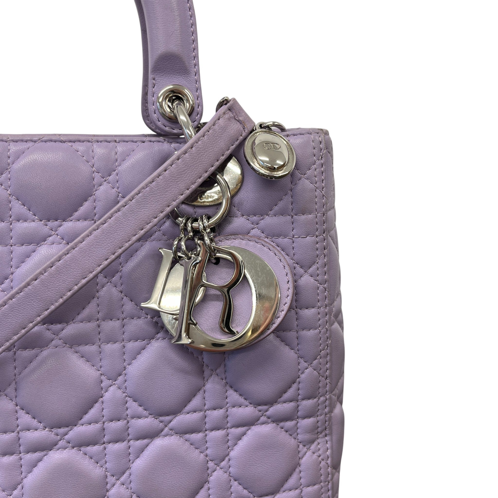 Women's Lady Dior Medium Handbag Purple