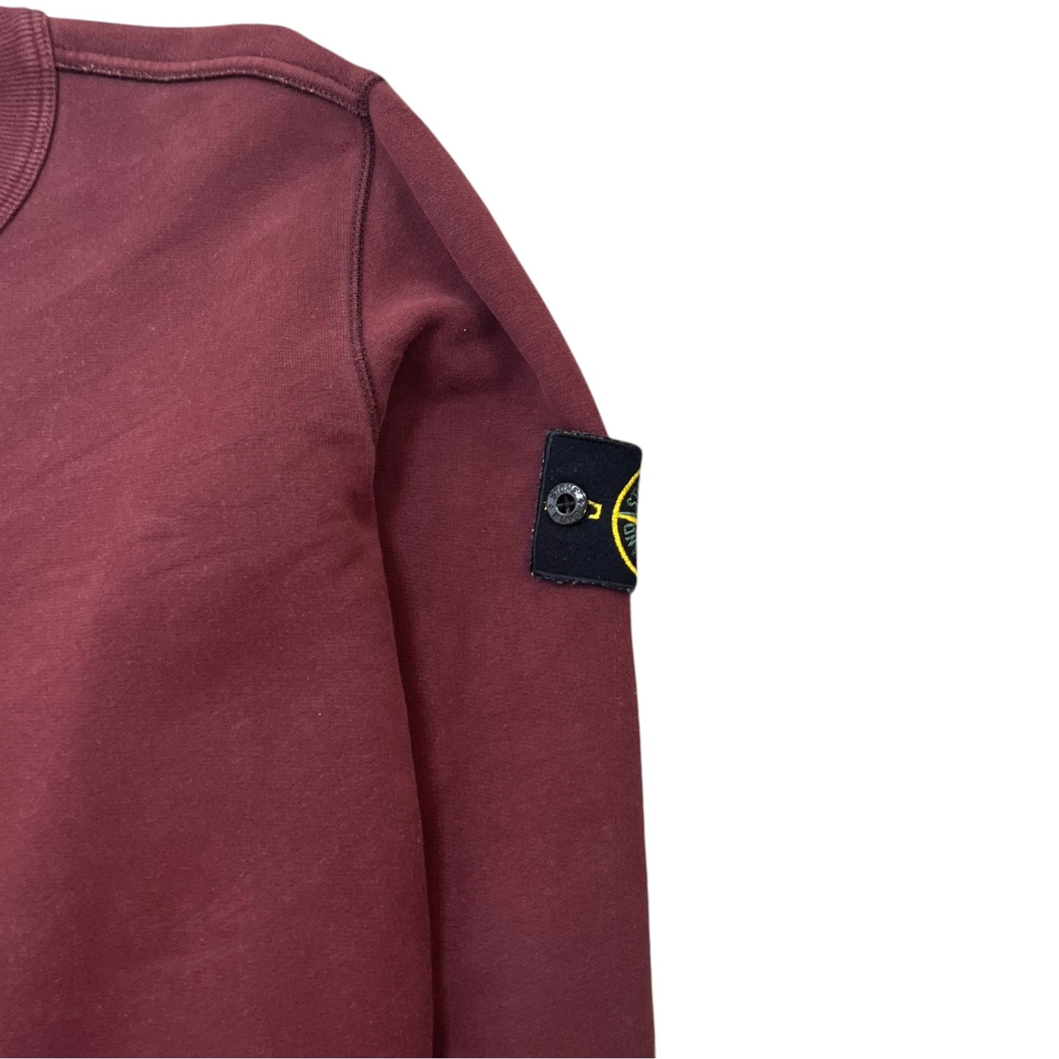 Men's Applique Logo Sweatshirt Burgundy Size S