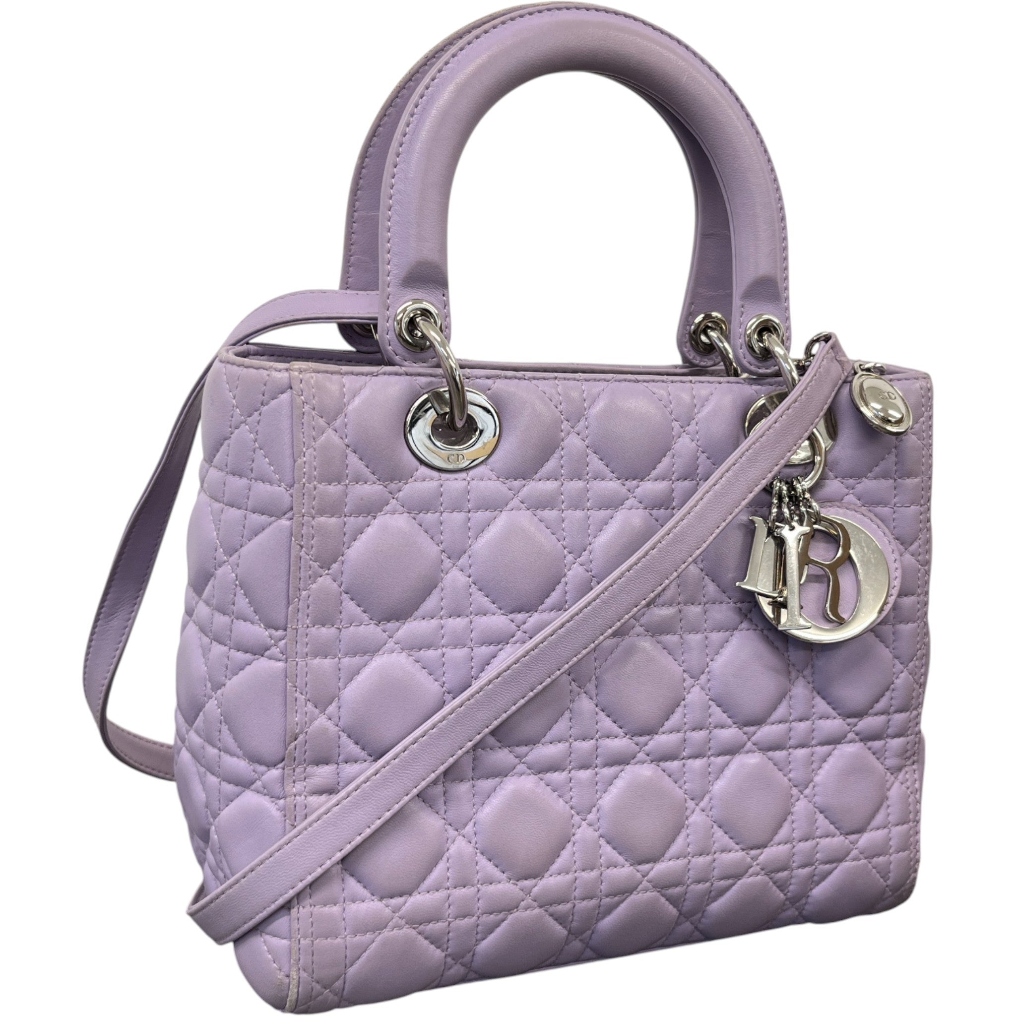 Women's Lady Dior Medium Handbag Purple