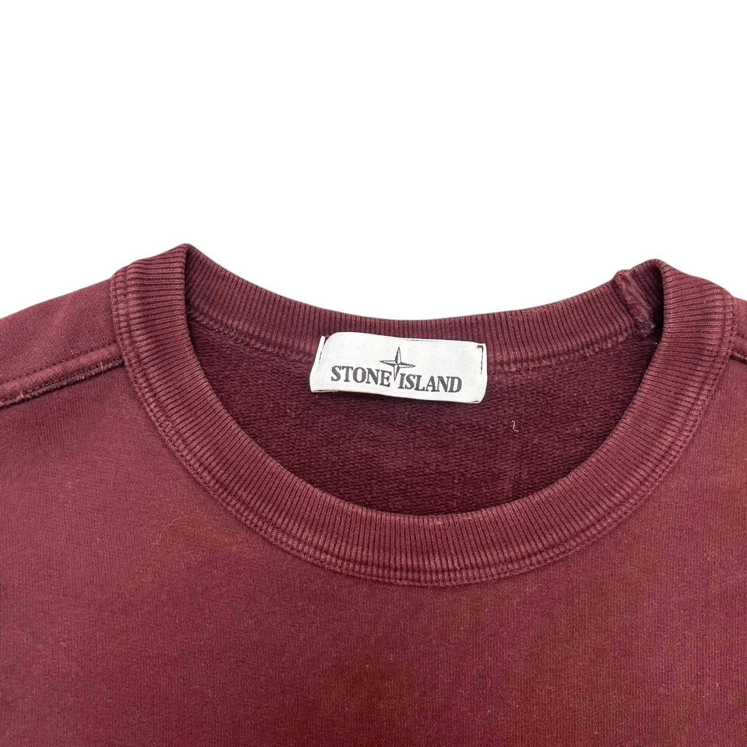 Men's Applique Logo Sweatshirt Burgundy Size S