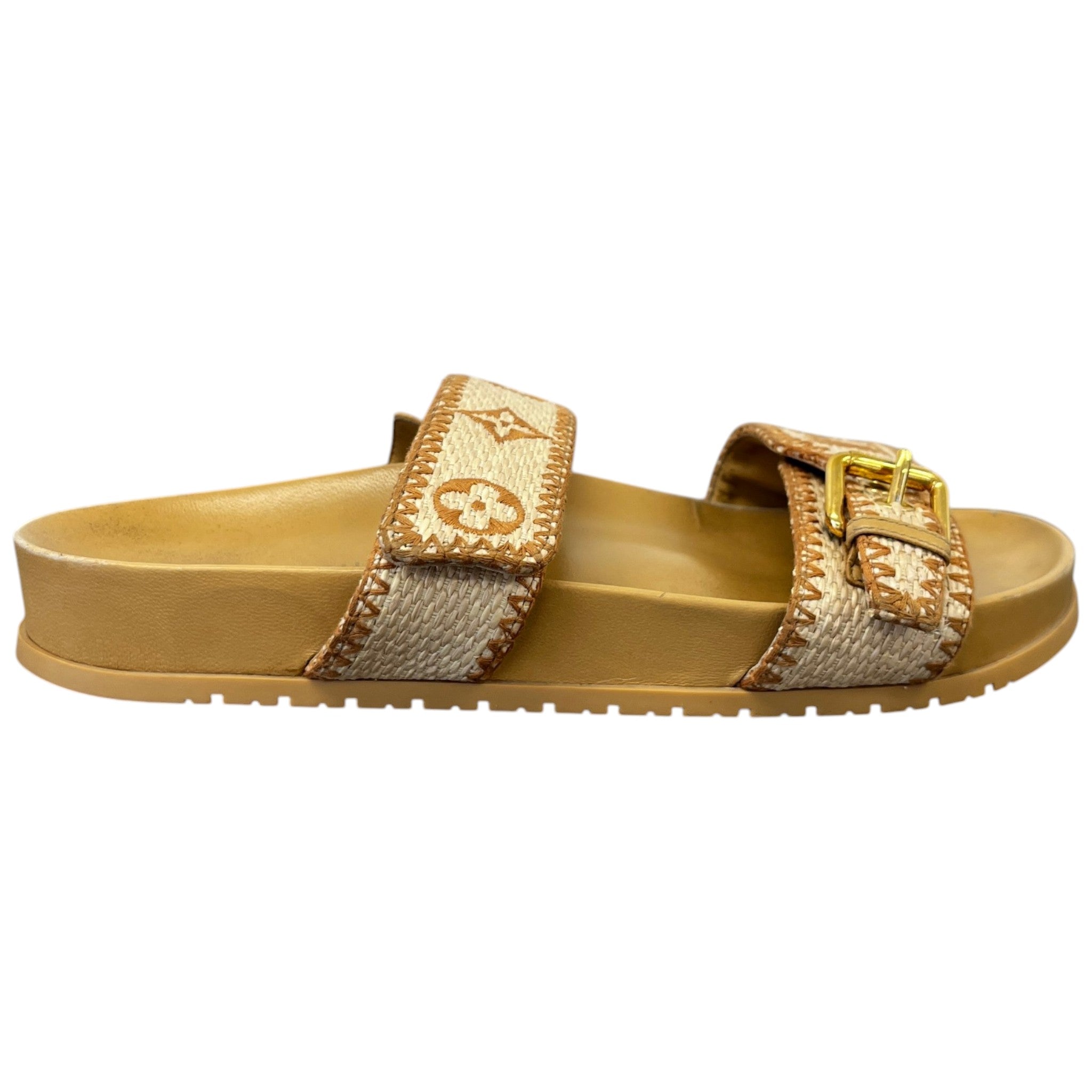 Women's Bom Dia Flat Comfort Mules Sandals Beige Size EU 40 / UK 7