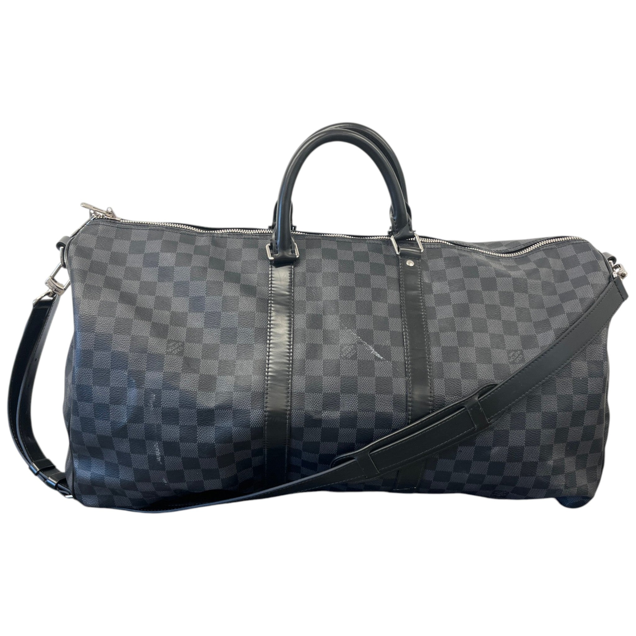 Men's Damier Graphite Keepall Bandoulière 55 Bag Black