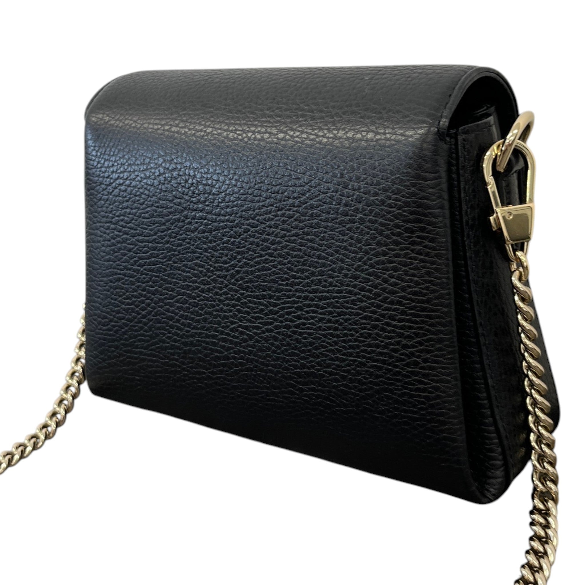 Women's Small Interlocking Calf Leather Bag Black