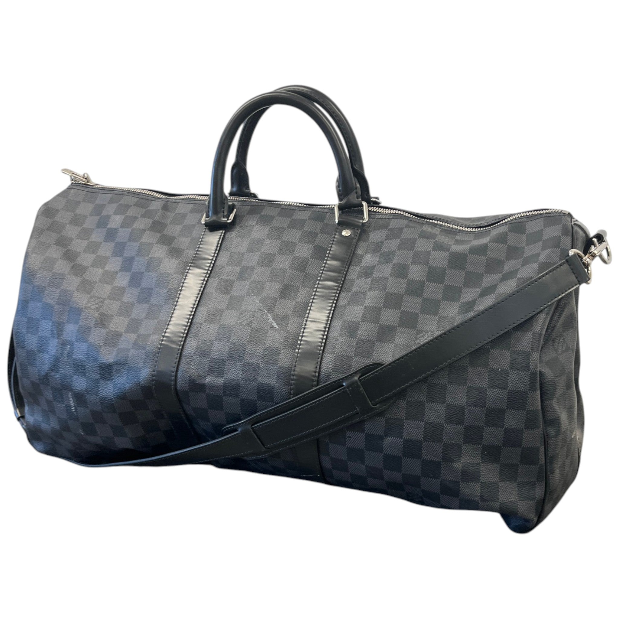 Men's Damier Graphite Keepall Bandoulière 55 Bag Black
