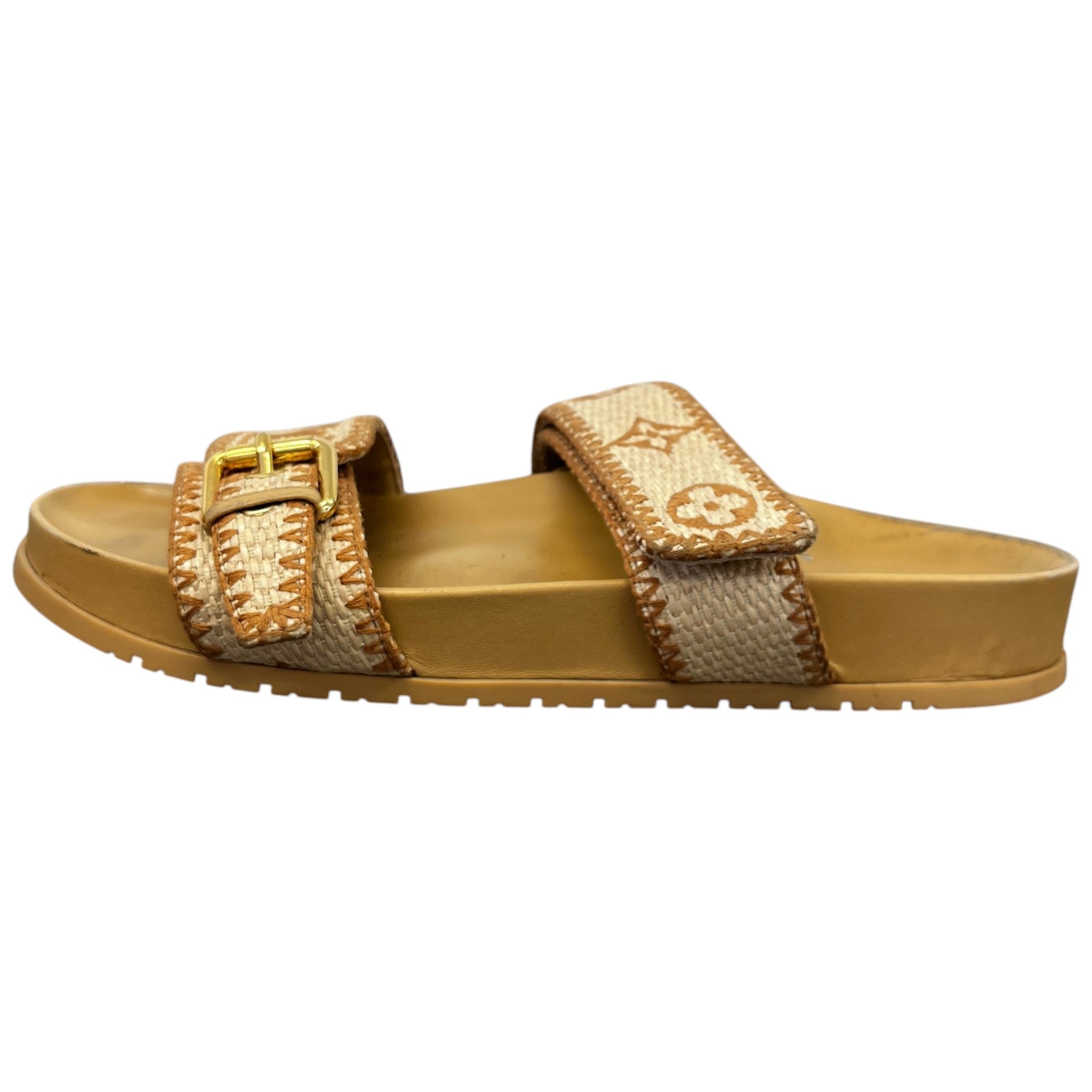 Women's Bom Dia Flat Comfort Mules Sandals Beige Size EU 40 / UK 7