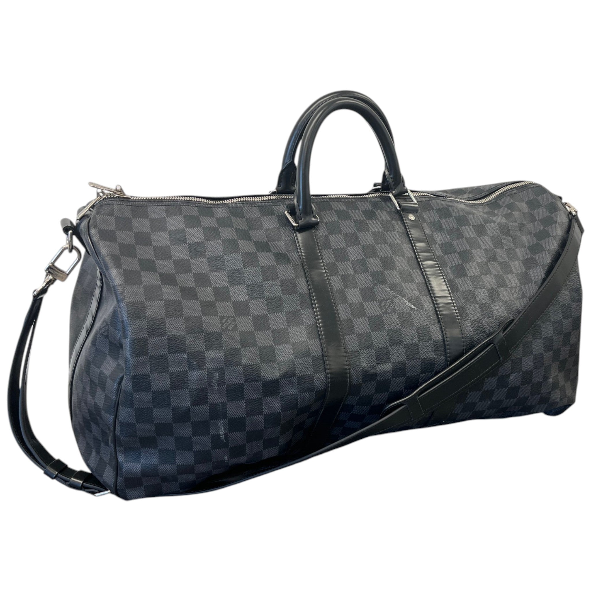Men's Damier Graphite Keepall Bandoulière 55 Bag Black