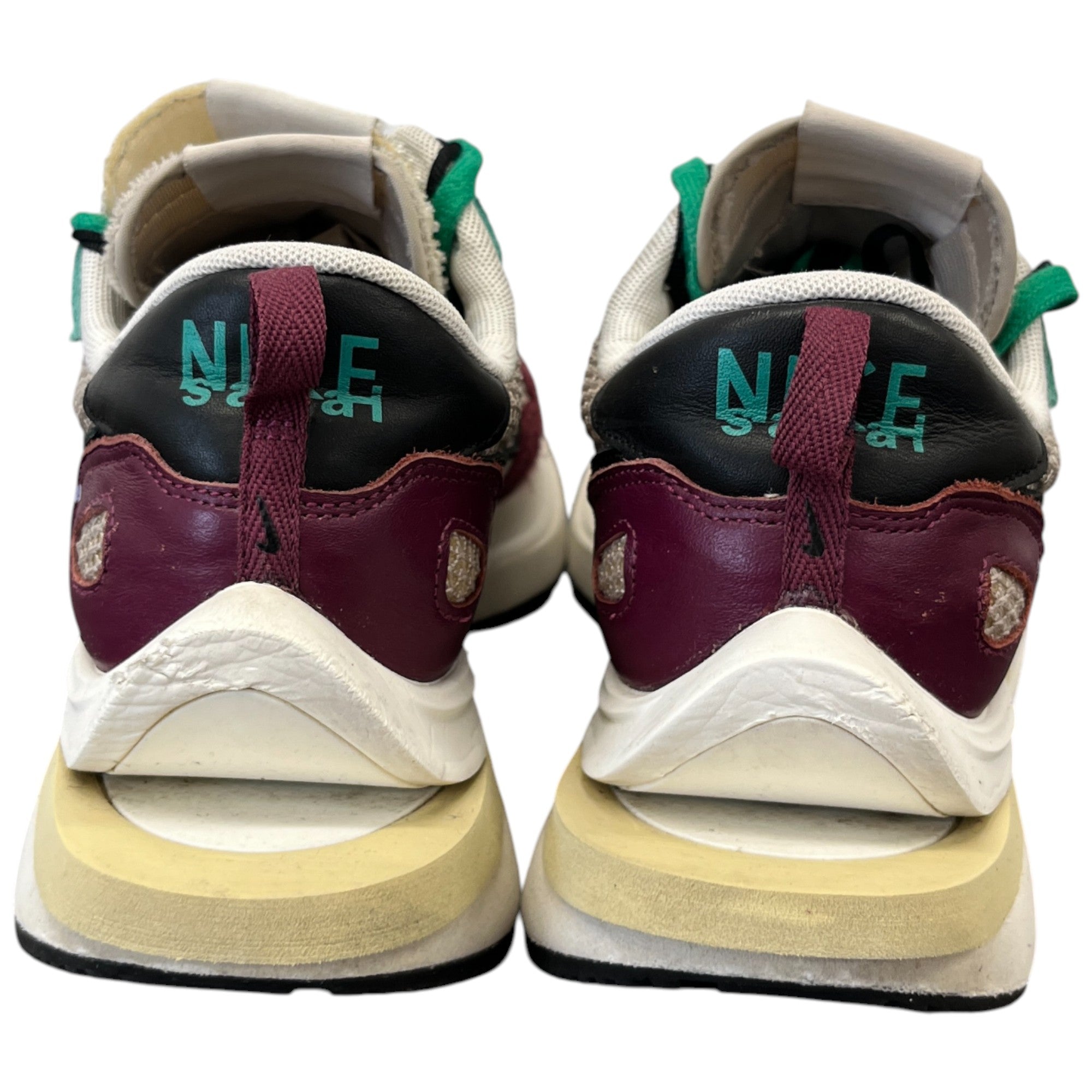 Men's X Sacai Vaporwaffle Low Trainers Burgundy Size EU 43.5 / UK 9.5