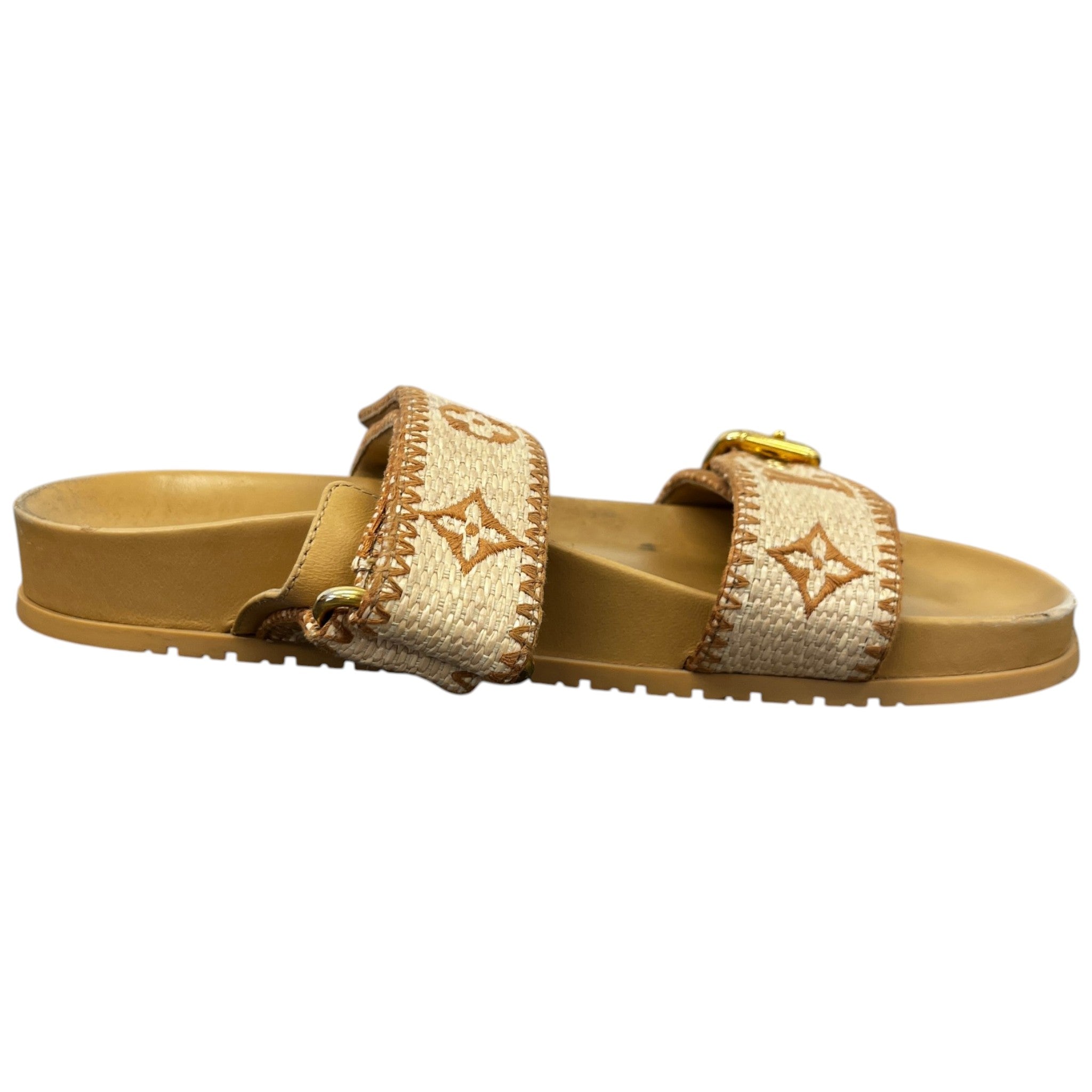 Women's Bom Dia Flat Comfort Mules Sandals Beige Size EU 40 / UK 7