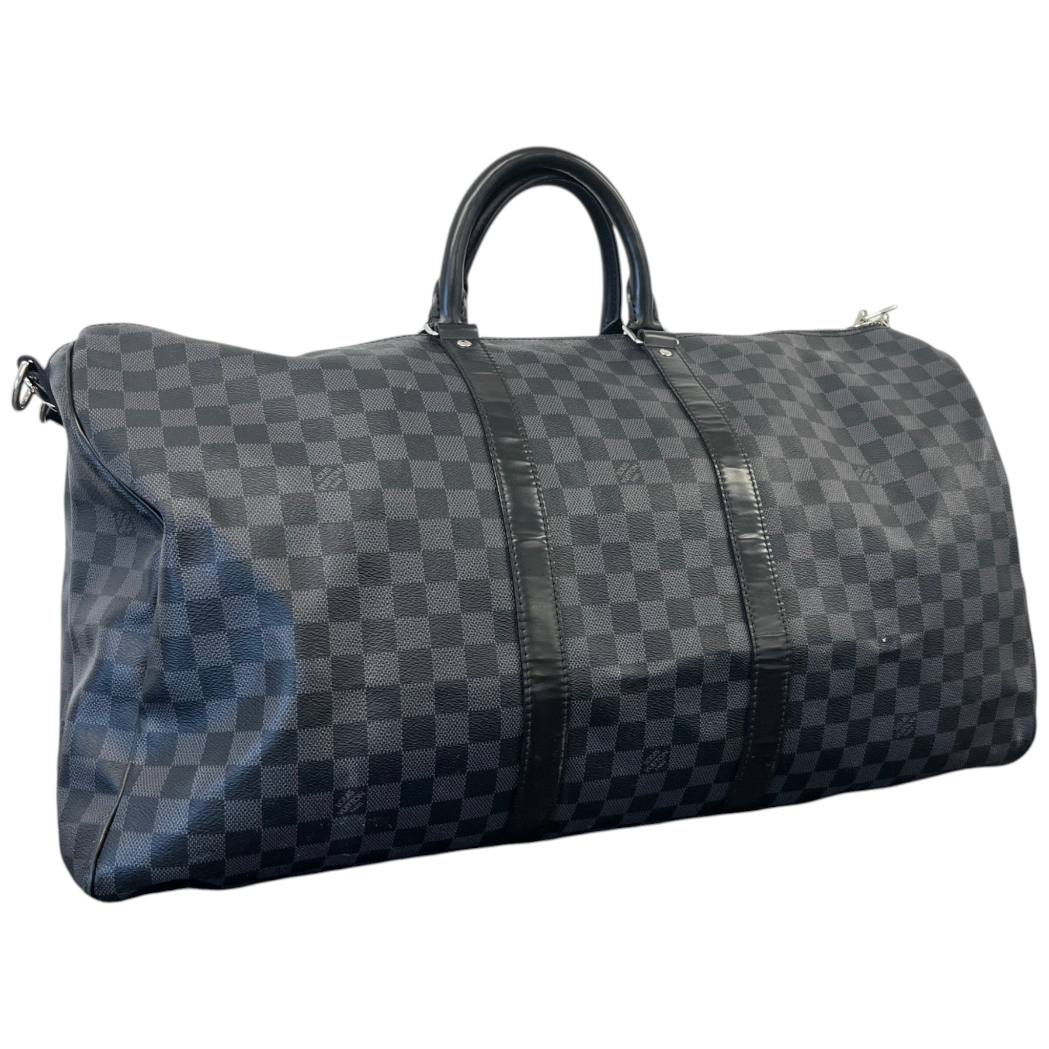 Men's Damier Graphite Keepall Bandoulière 55 Bag Black