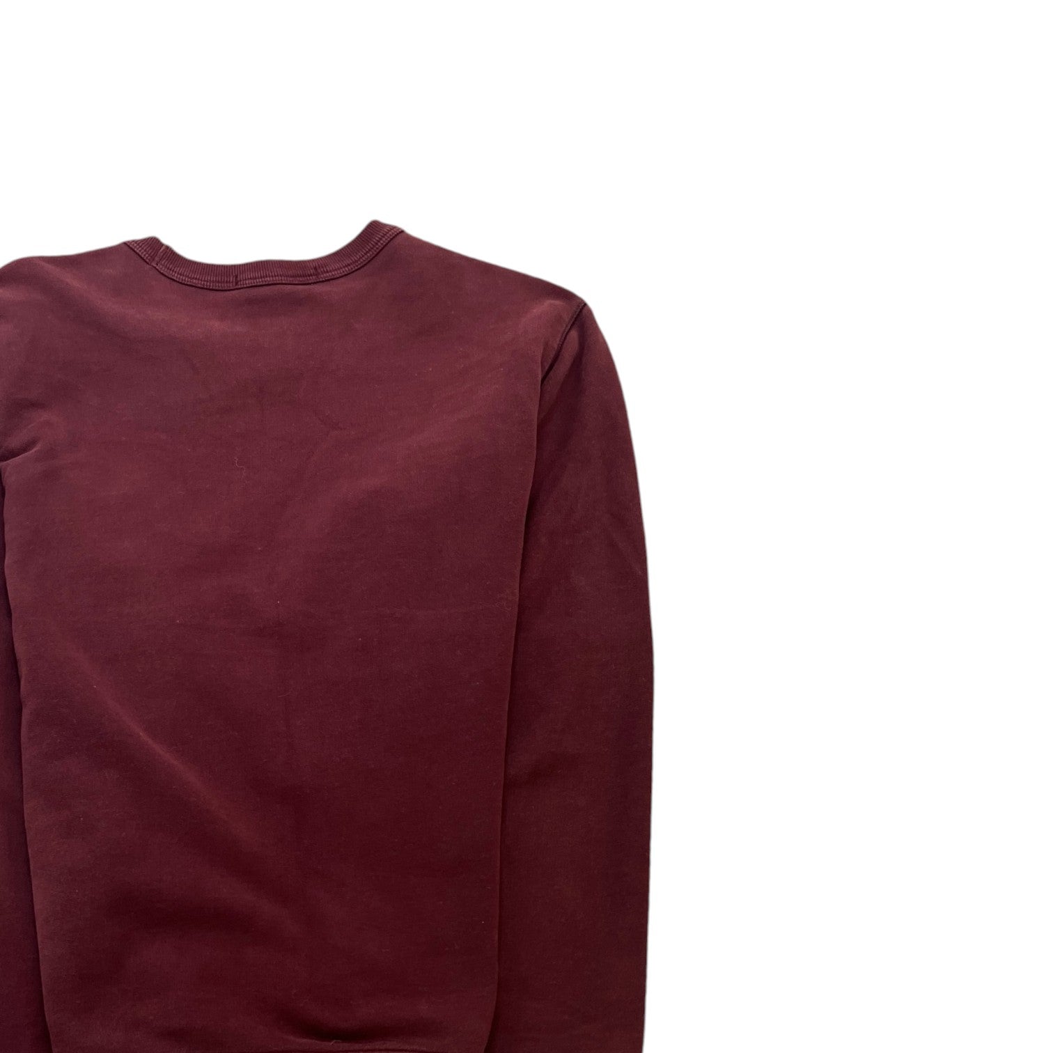 Men's Applique Logo Sweatshirt Burgundy Size S
