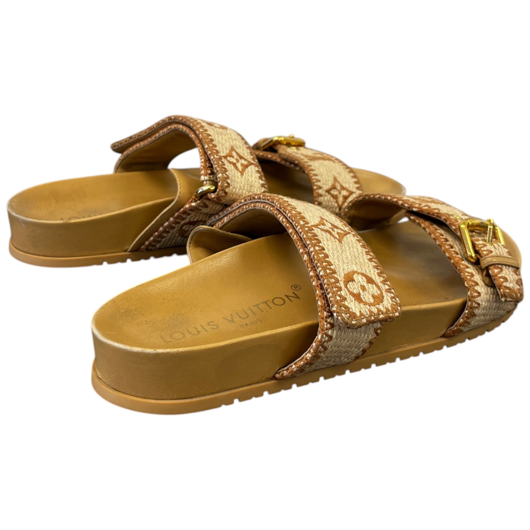 Women's Bom Dia Flat Comfort Mules Sandals Beige Size EU 40 / UK 7