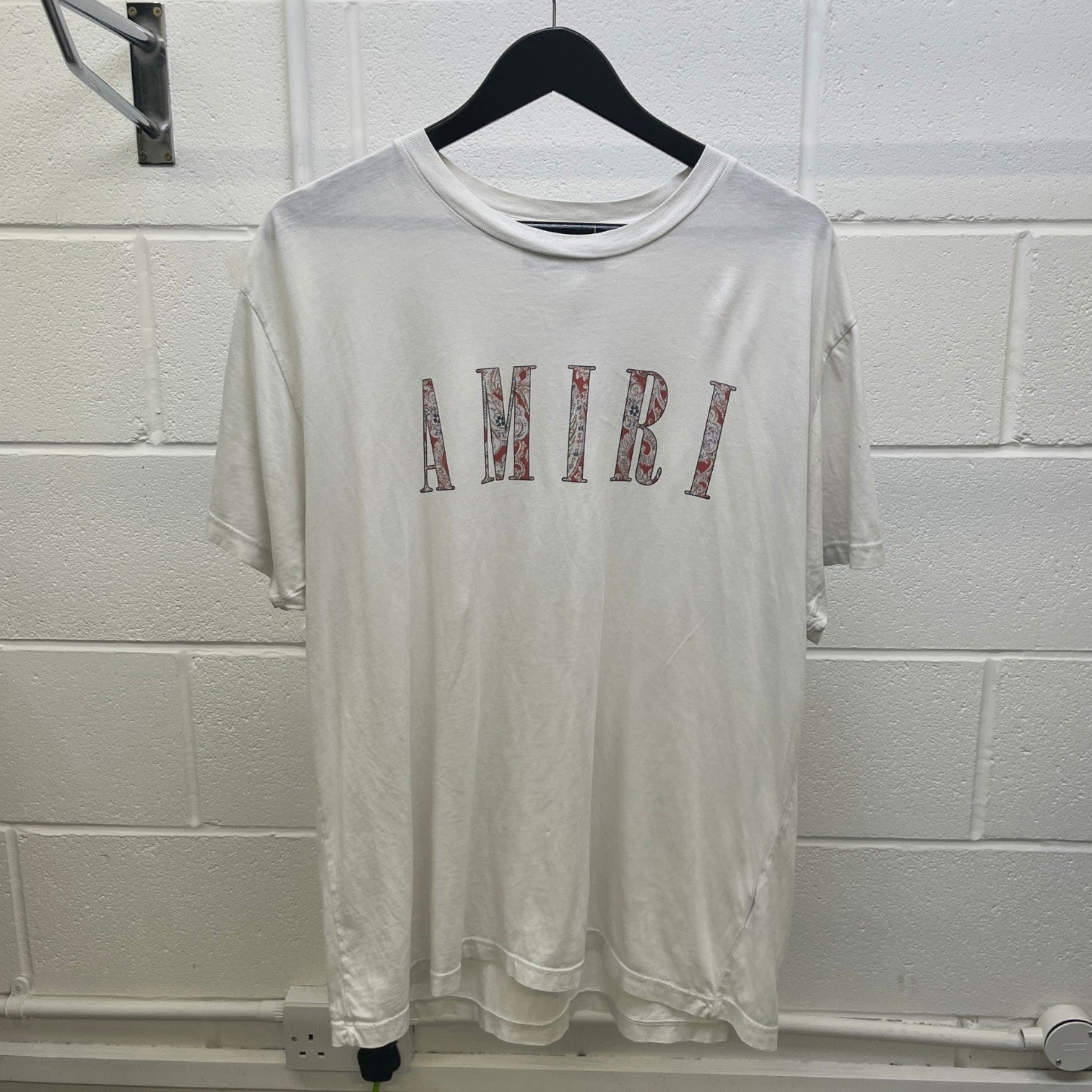 Men's Logo Print T-Shirt White Size L