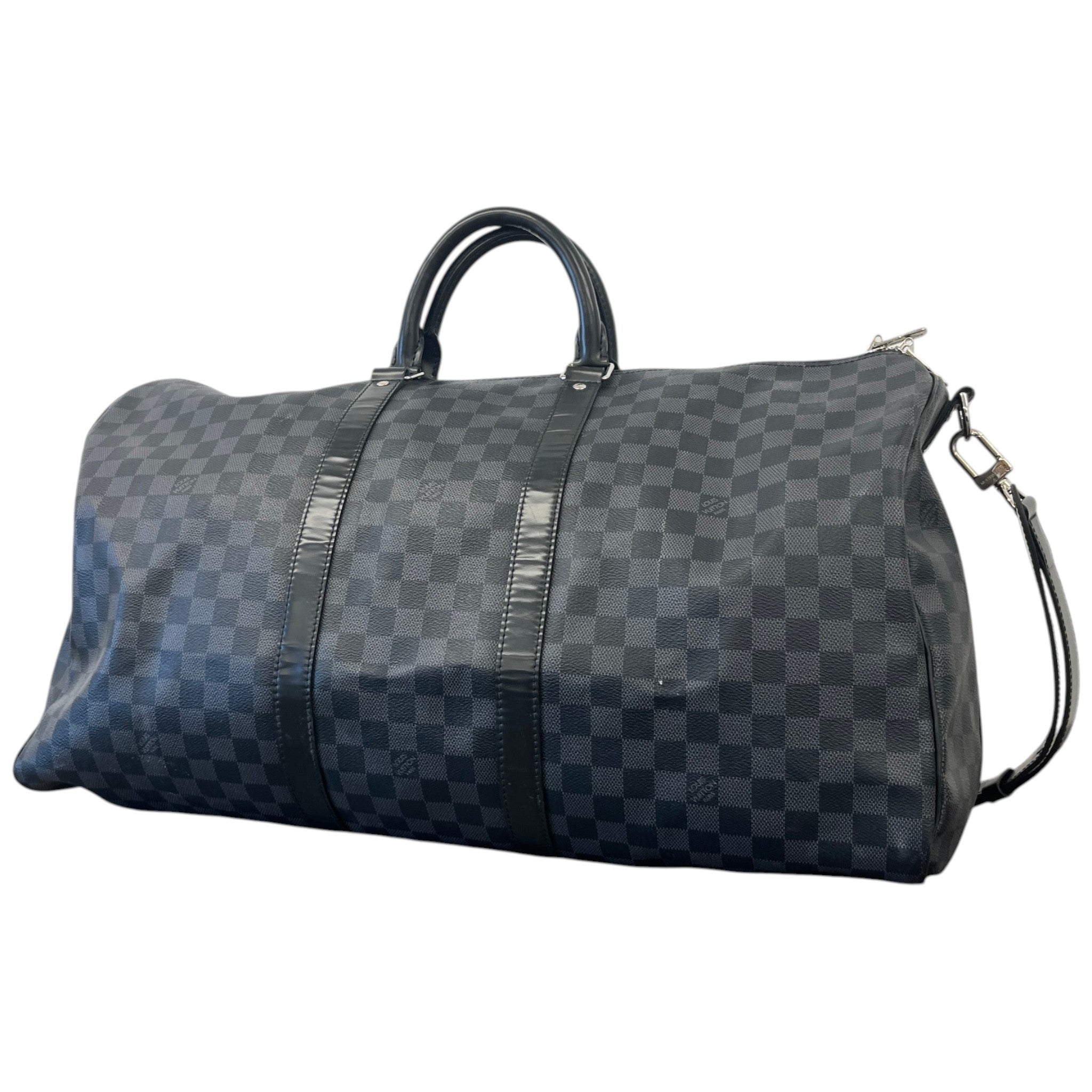 Men's Damier Graphite Keepall Bandoulière 55 Bag Black