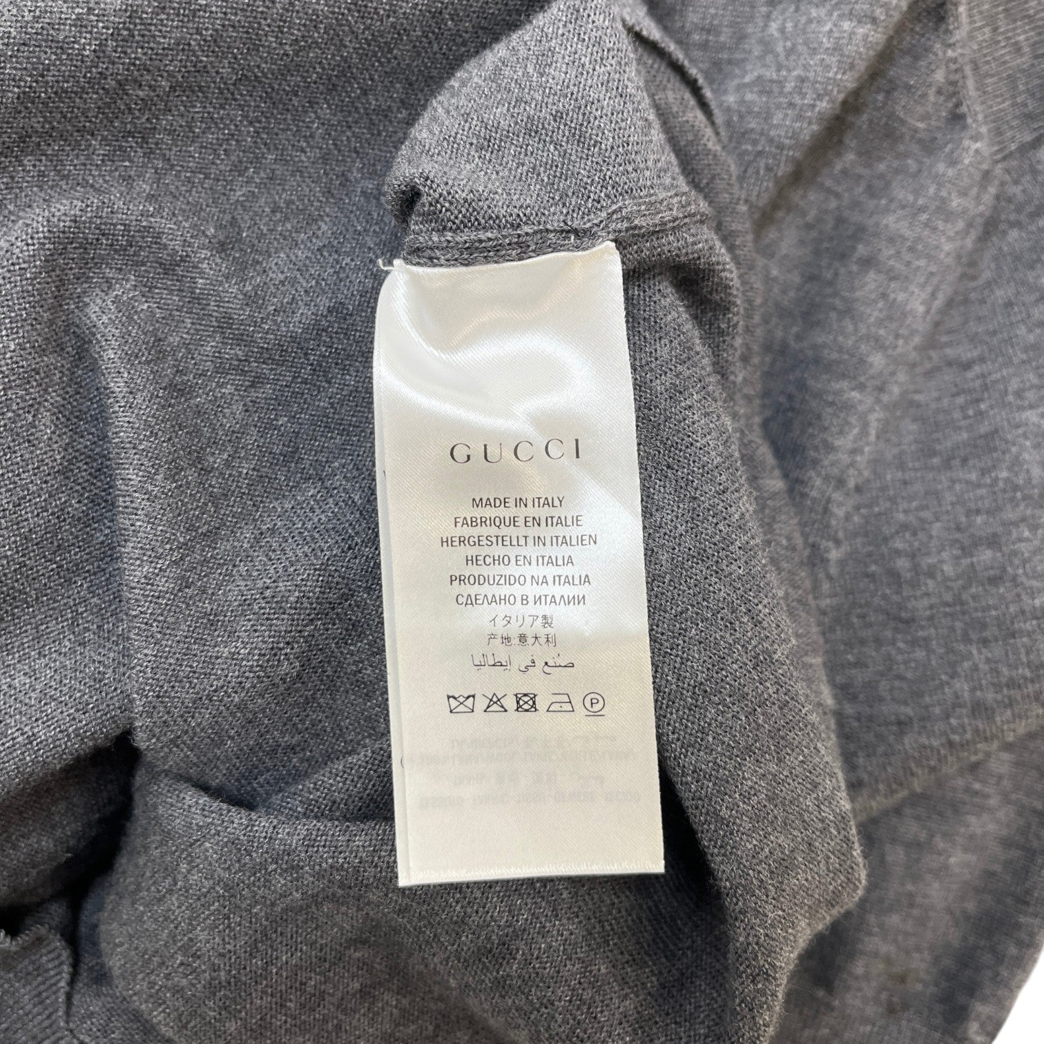 Men's V Neck Web Jumper Grey Size M