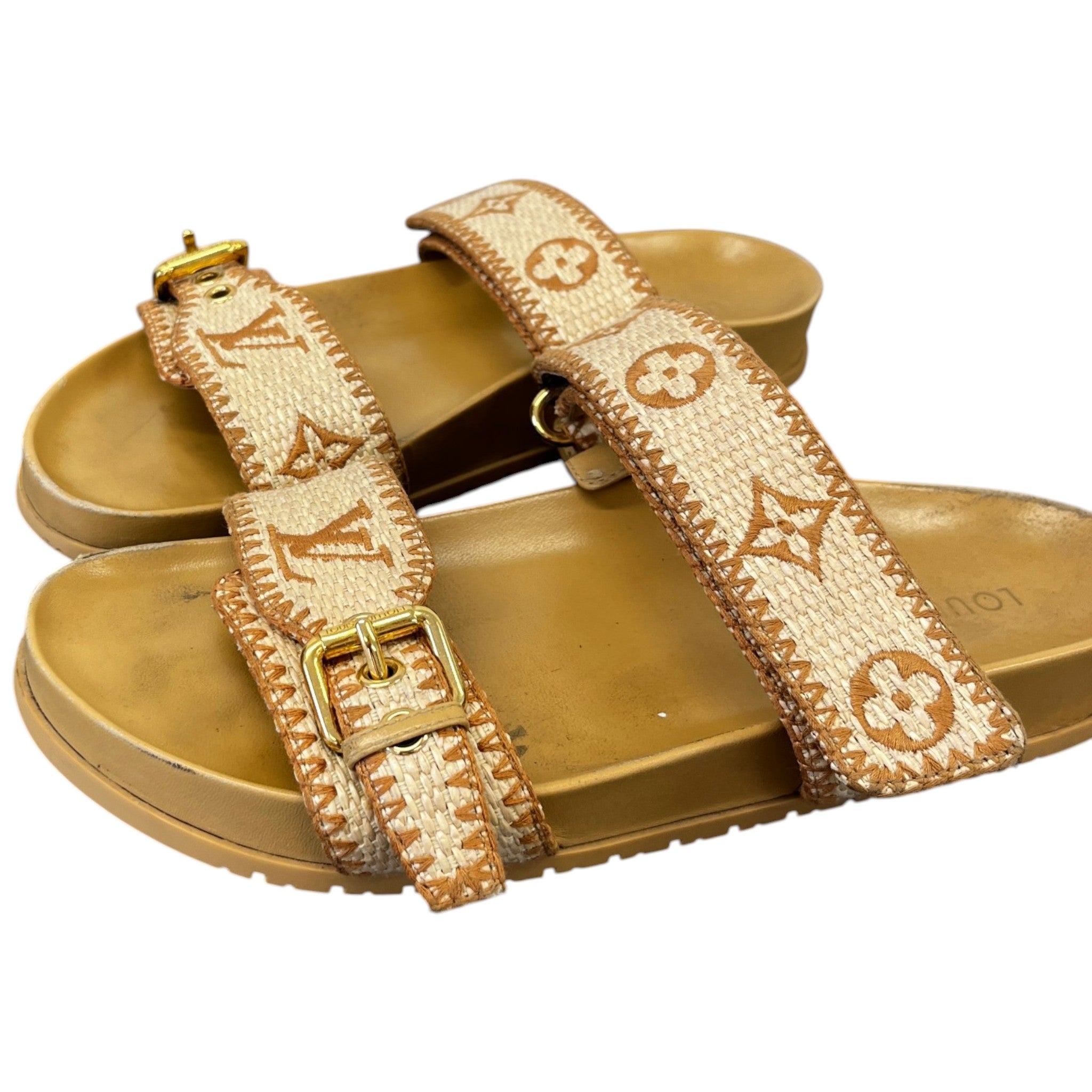 Women's Bom Dia Flat Comfort Mules Sandals Beige Size EU 40 / UK 7
