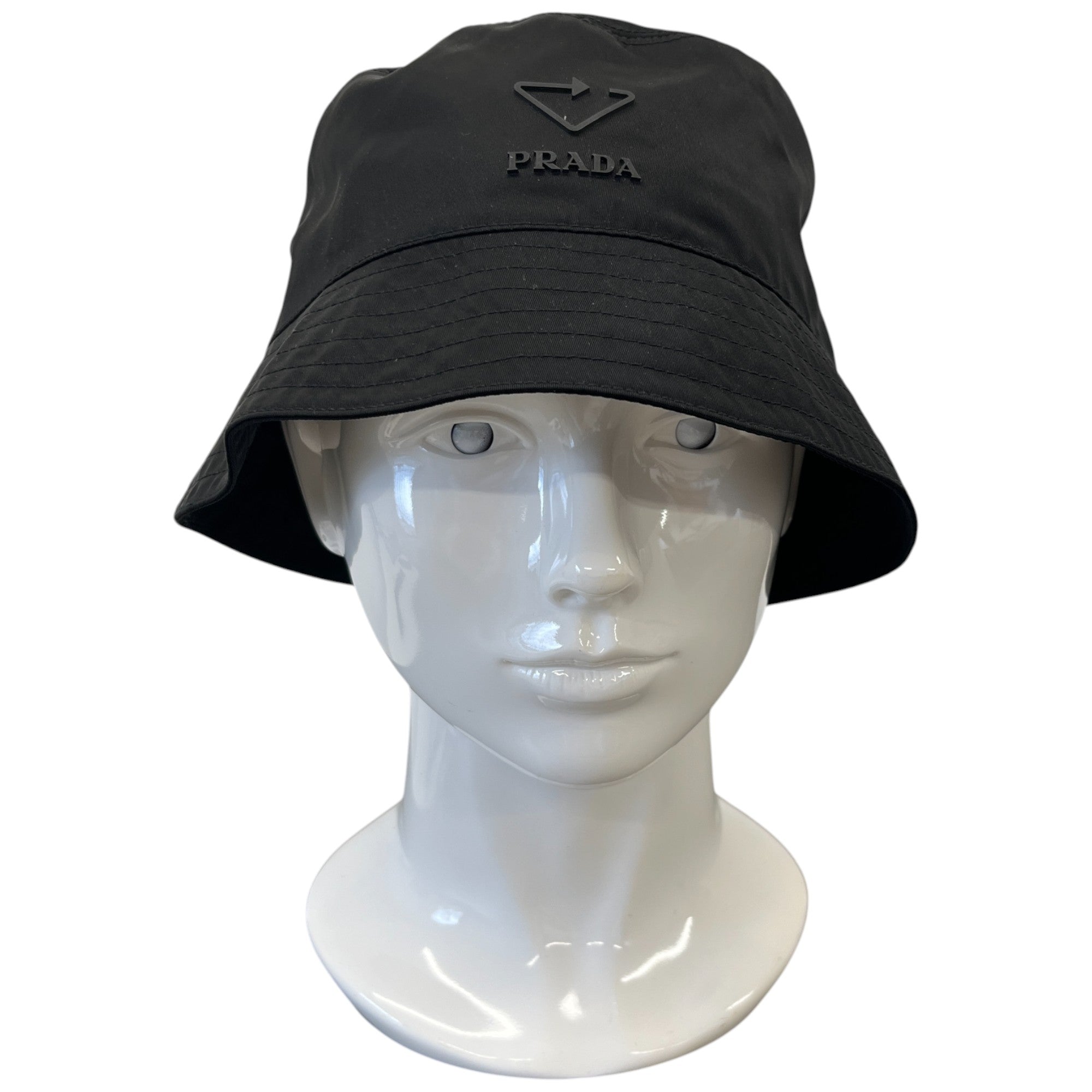 Men's Re-Nylon Logo Print Bucket Hat Black Size S