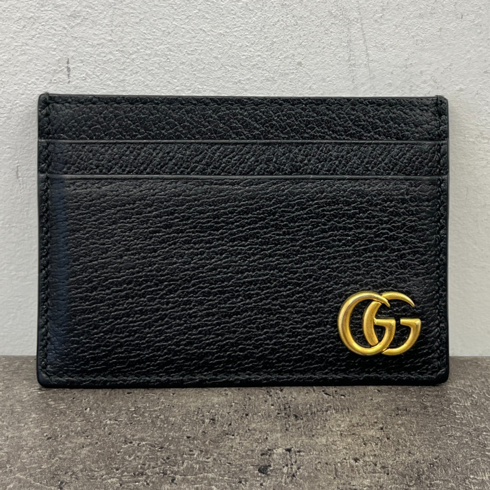 Men's Gg Marmont Money Clip Card Holder Black