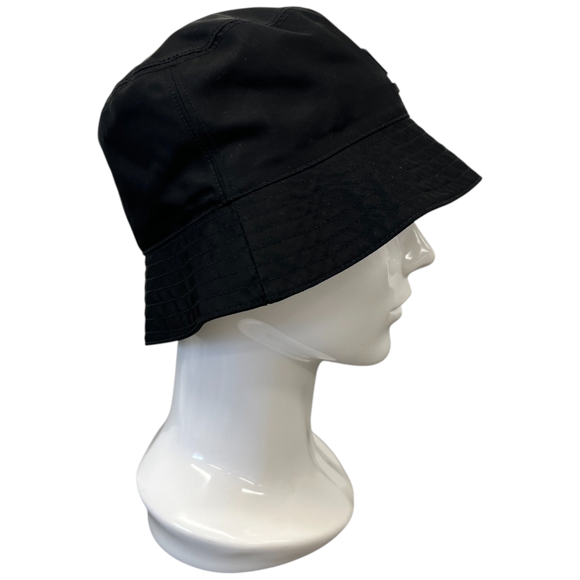 Men's Re-Nylon Logo Print Bucket Hat Black Size S