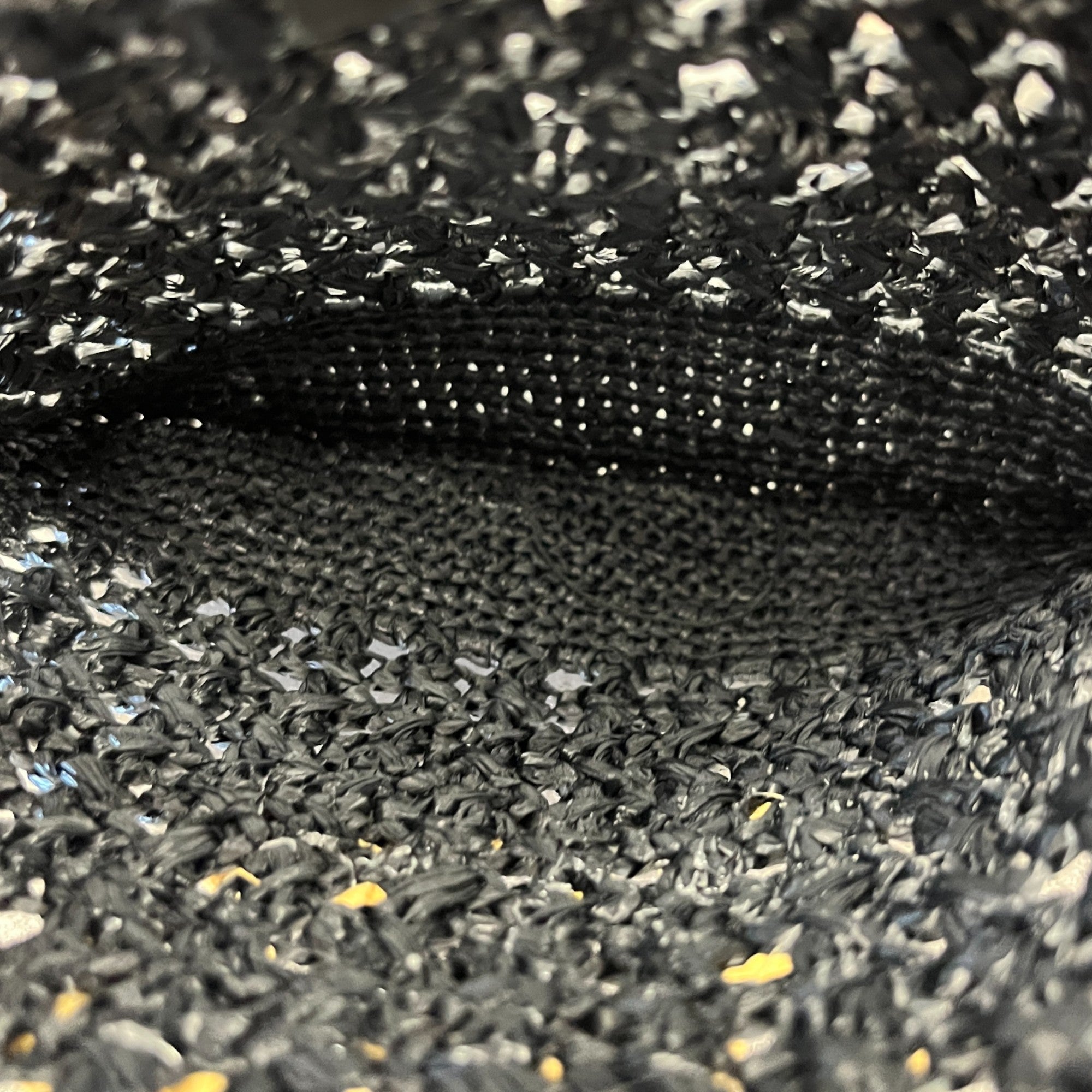 Women's Crochet Drawstring Bag Black