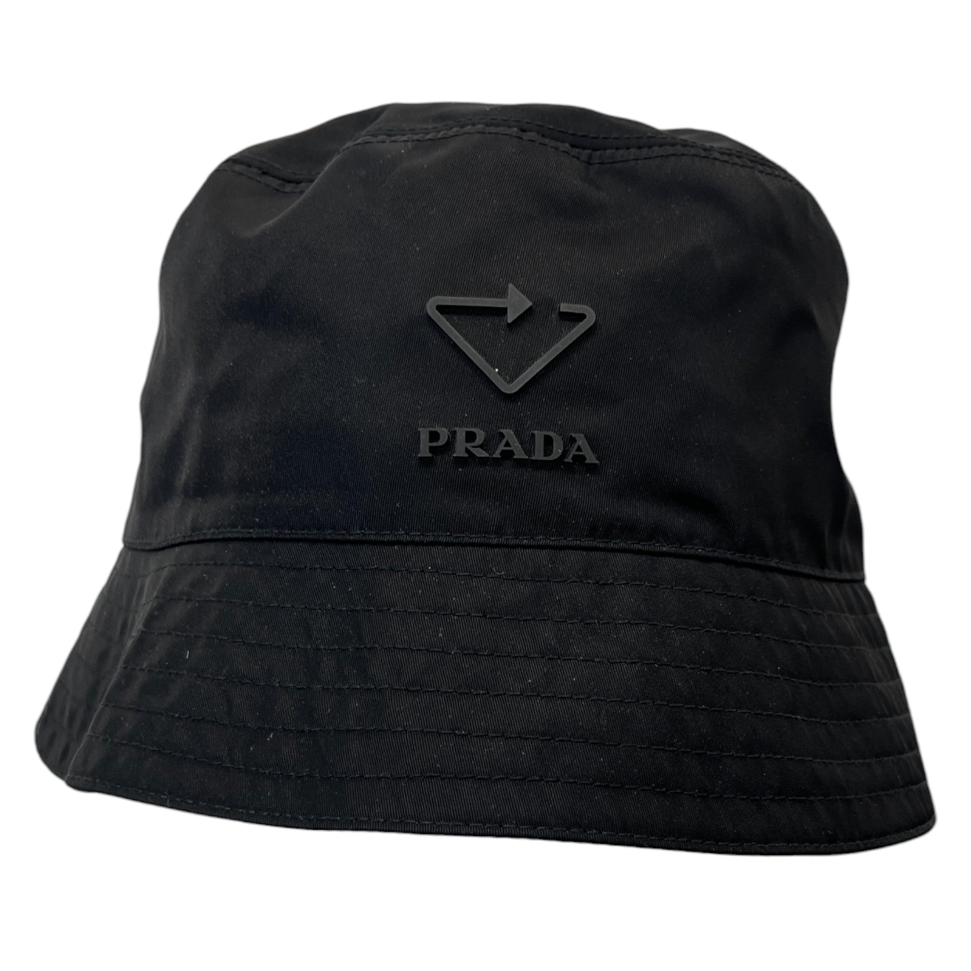 Men's Re-Nylon Logo Print Bucket Hat Black Size S