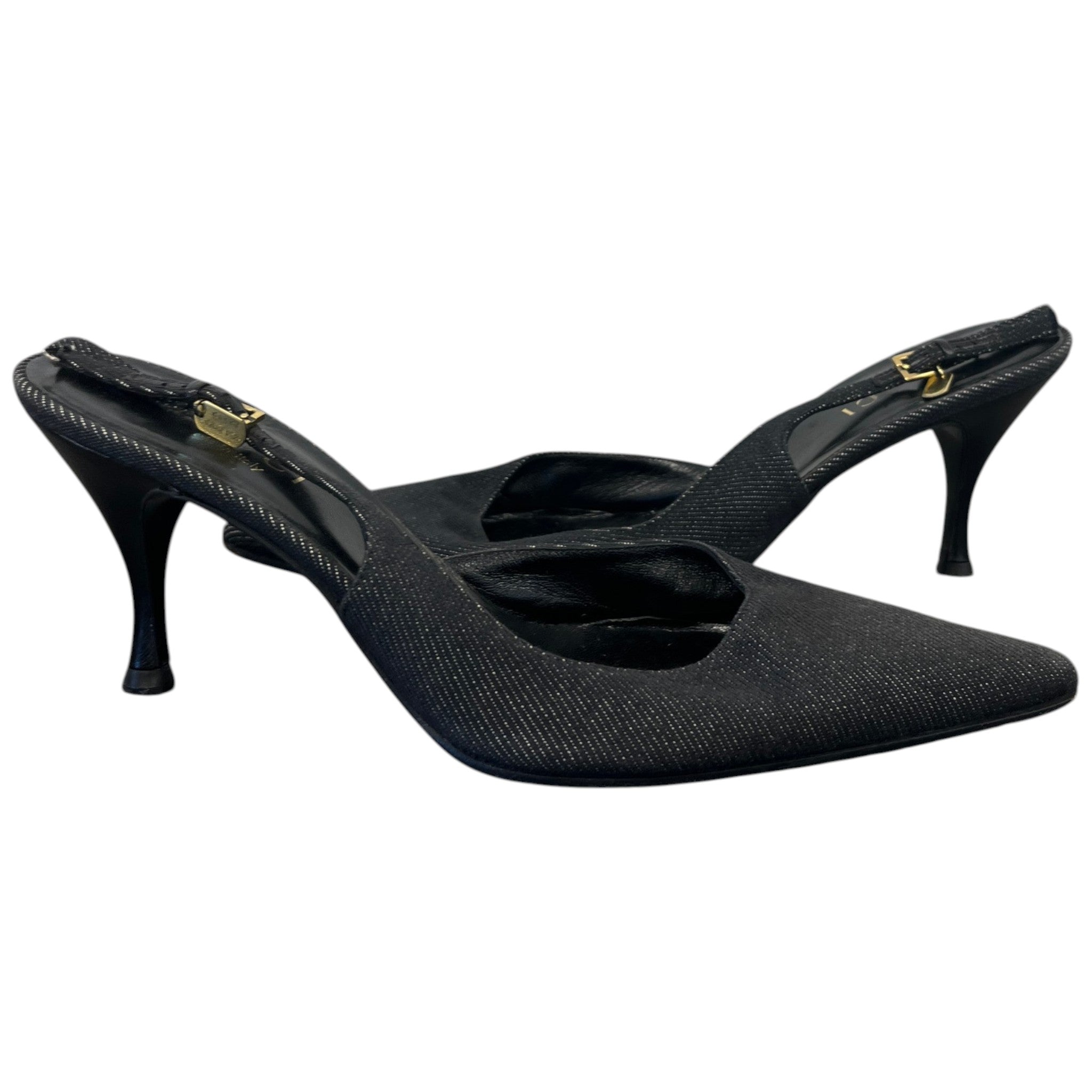 Women's Pointed Toe Slingbacks Heels Black Size EU 38.5 / UK 5.5