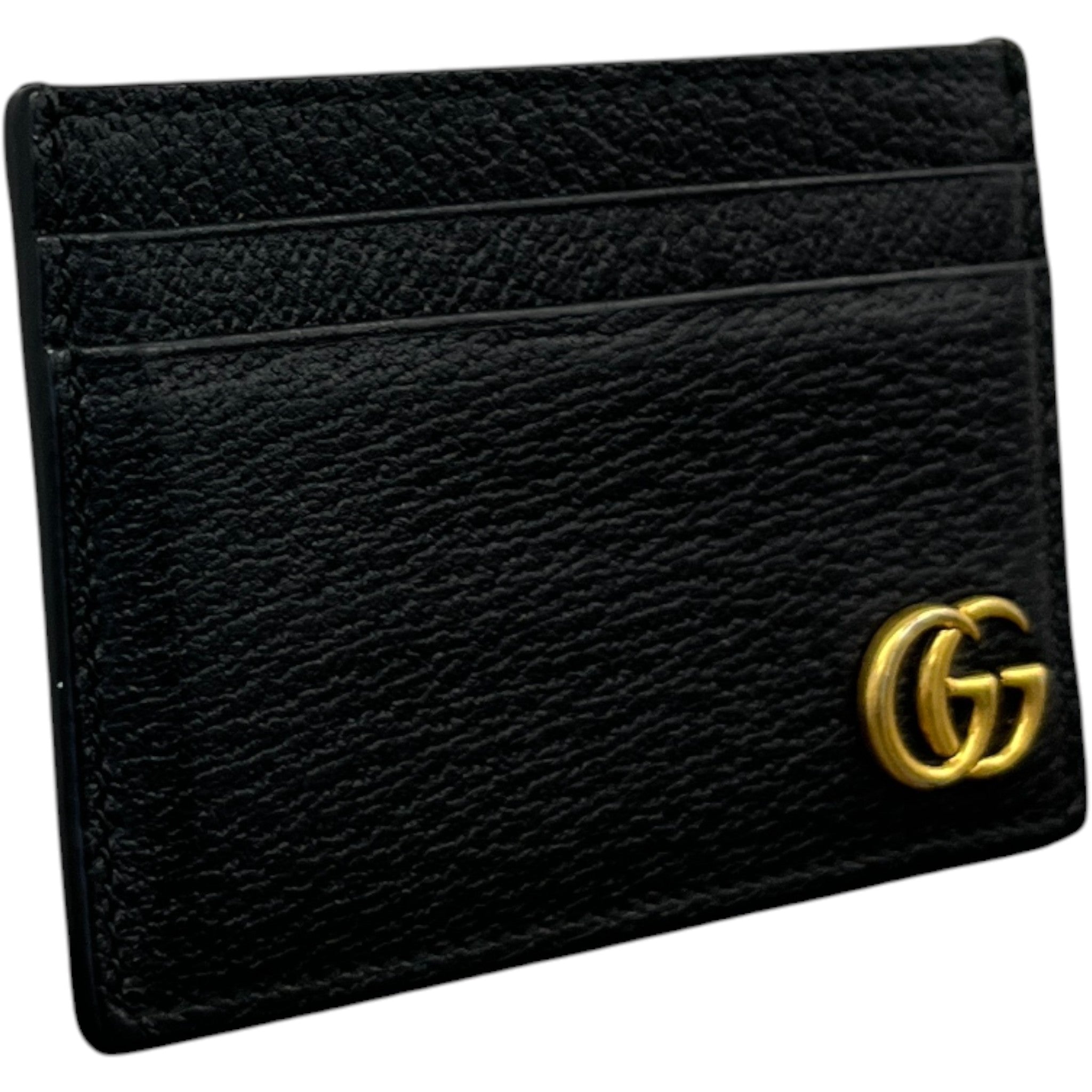 Men's Gg Marmont Money Clip Card Holder Black