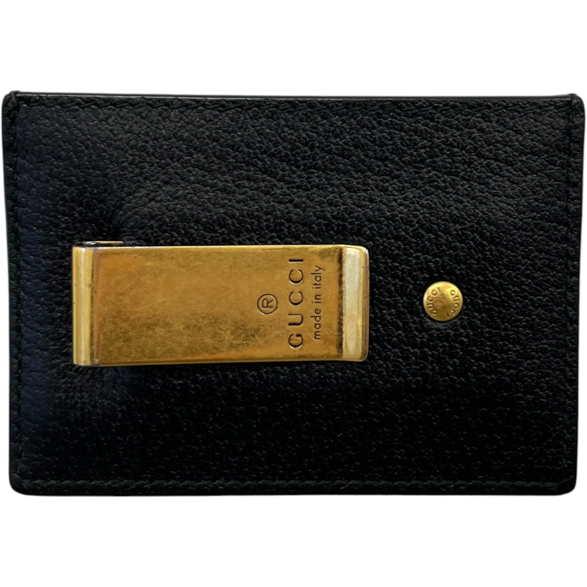 Men's Gg Marmont Money Clip Card Holder Black