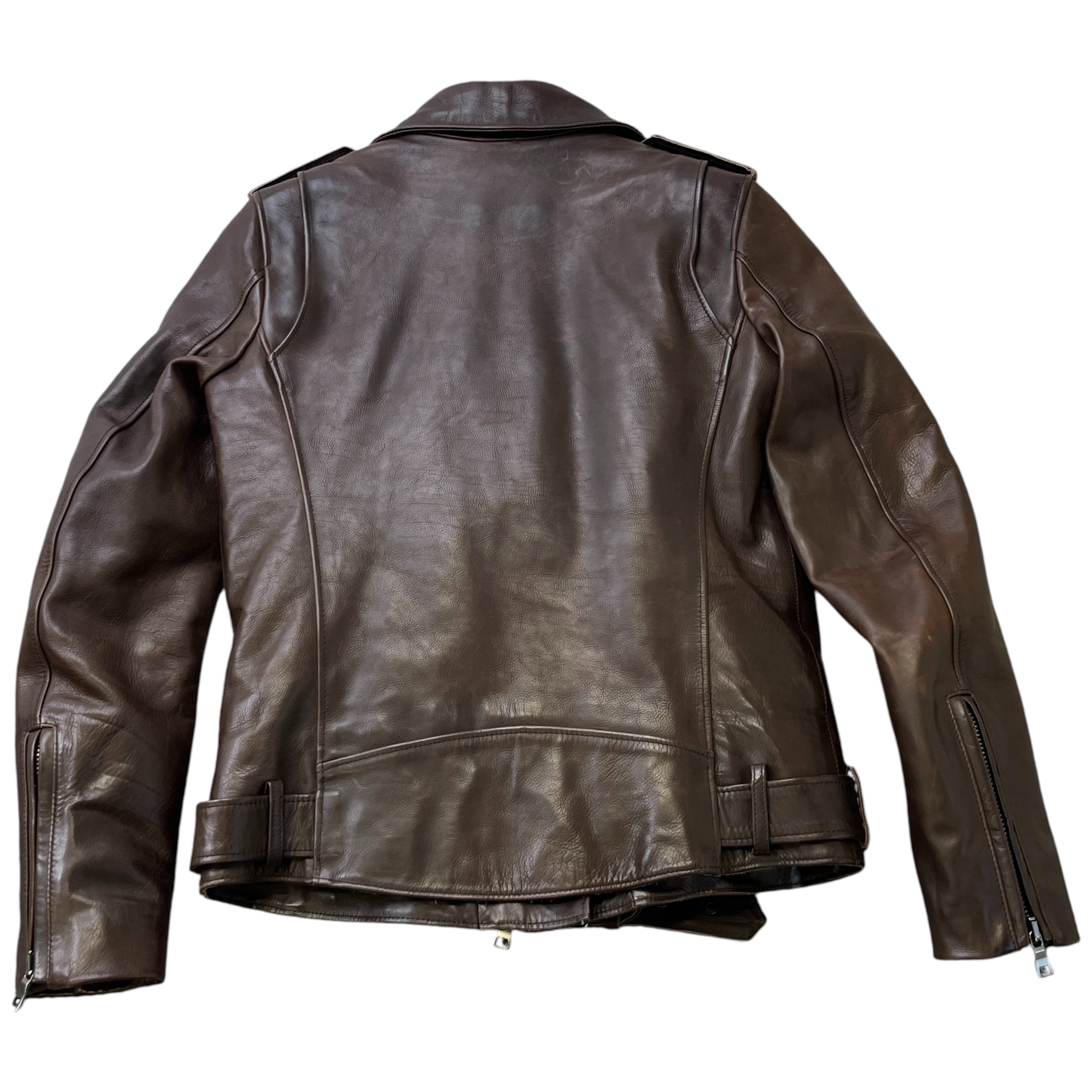 Women's Biker Sheering Lining Jacket Brown Size IT 38 / UK 6