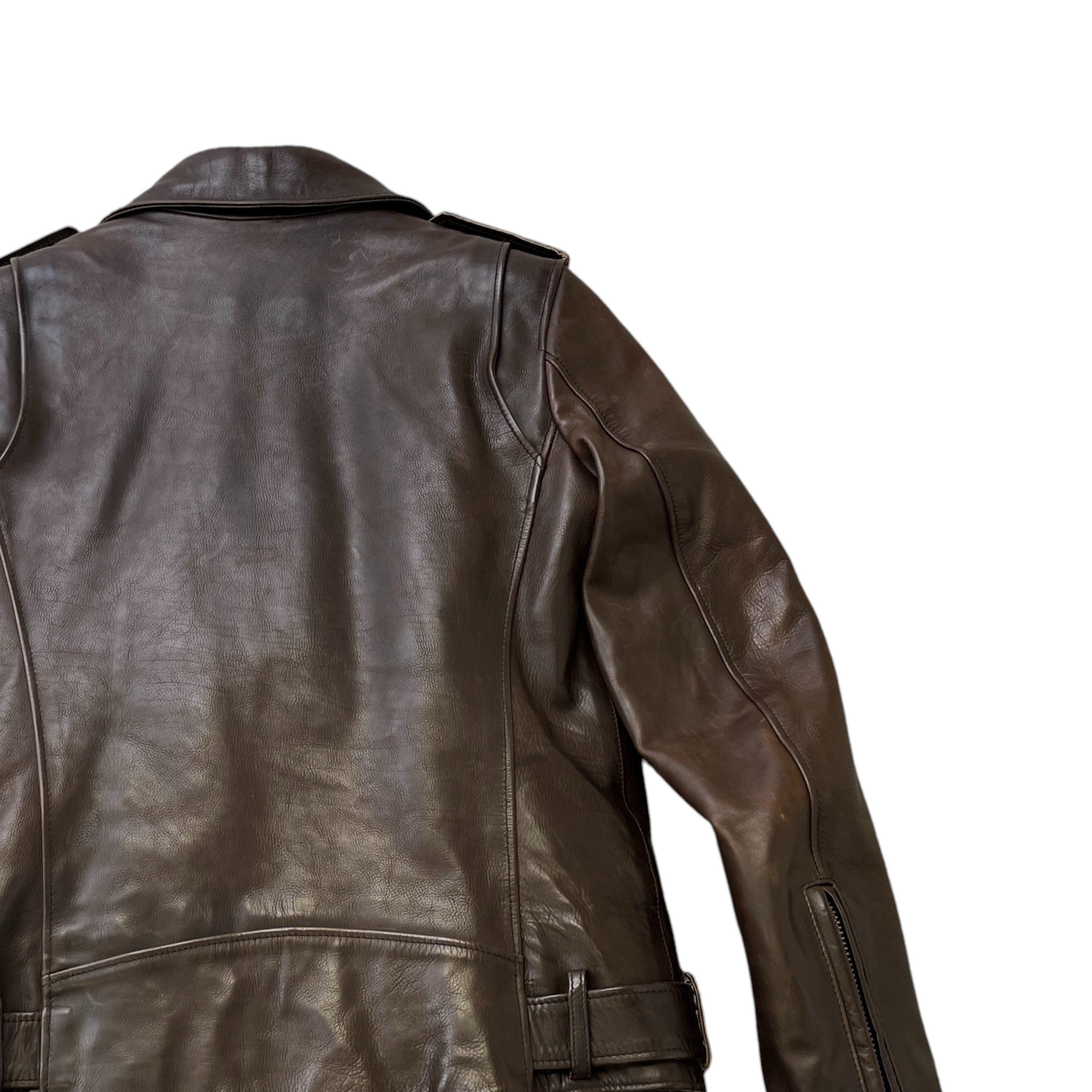 Women's Biker Sheering Lining Jacket Brown Size IT 38 / UK 6