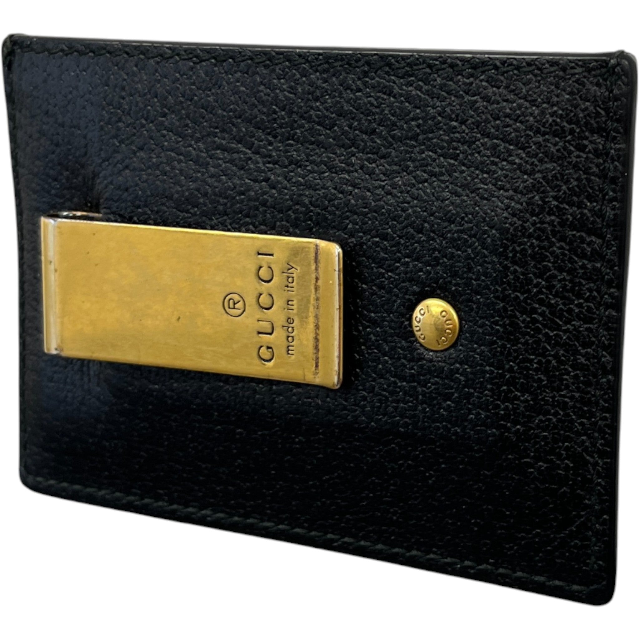 Men's Gg Marmont Money Clip Card Holder Black