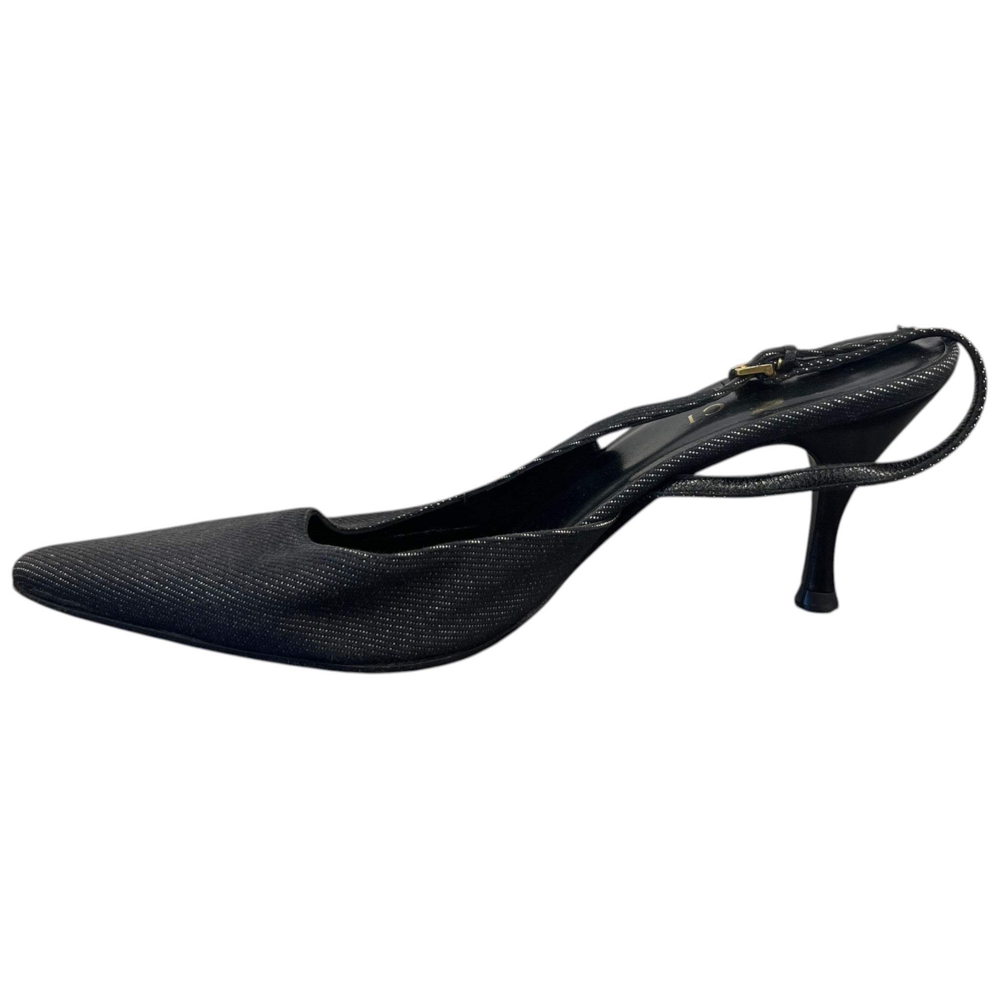 Women's Pointed Toe Slingbacks Heels Black Size EU 38.5 / UK 5.5