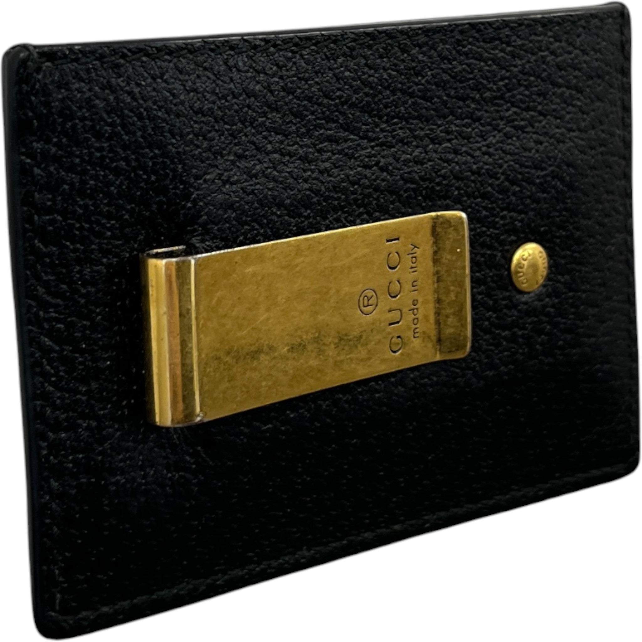 Men's Gg Marmont Money Clip Card Holder Black
